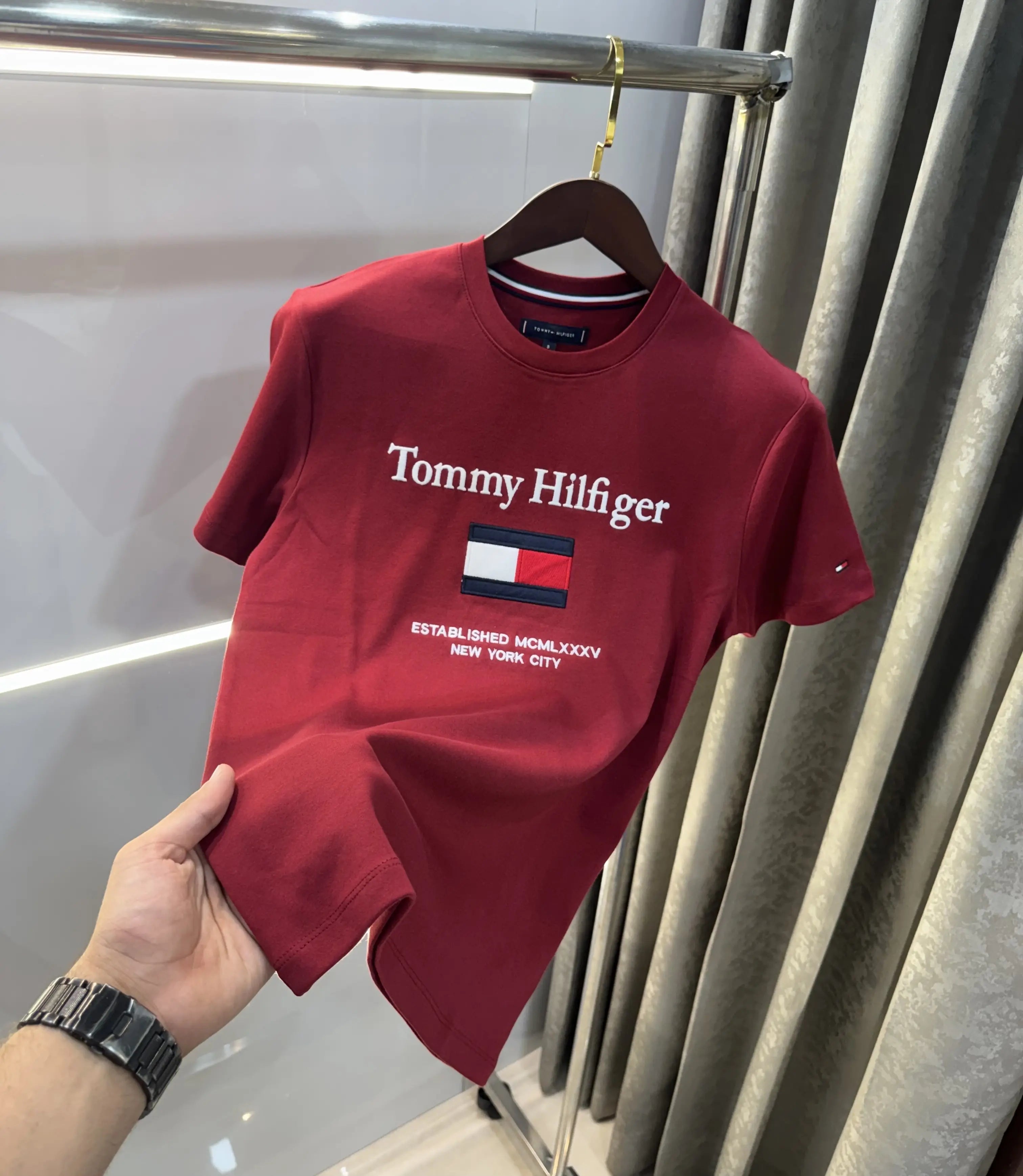 Tommy Hilfiger Maroon Logo Work Premium Polo T-Shirt Secondary image