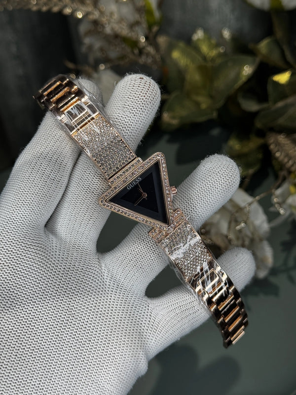 Guess Rose Gold Black Premium Ladies Watch