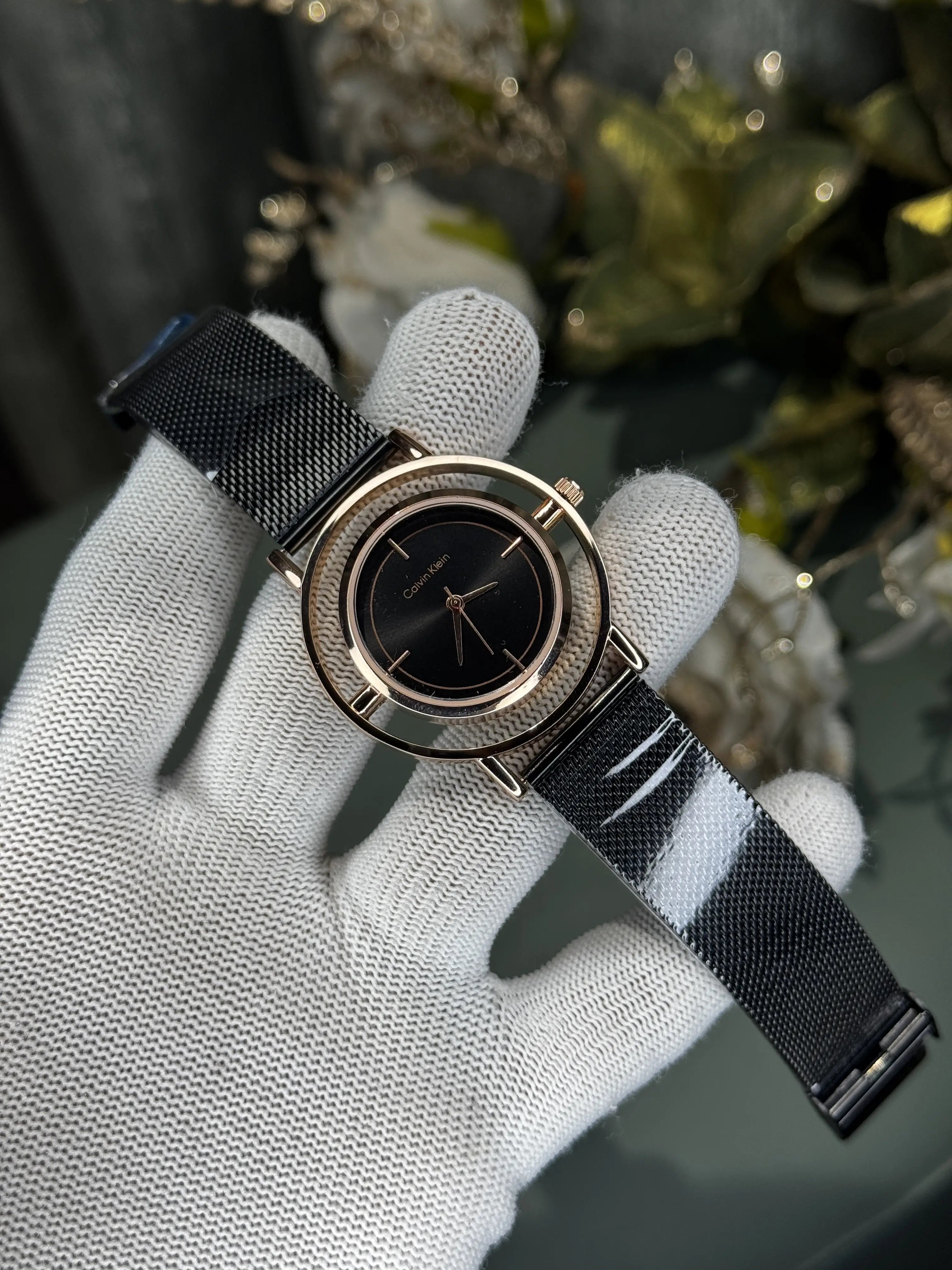Calvin Klein Rose Gold Black Premium Watch