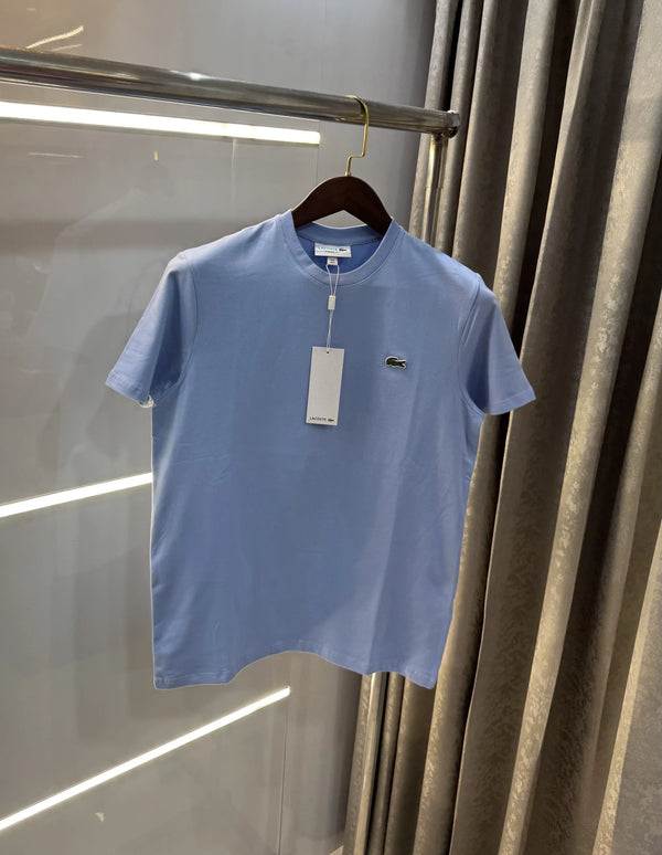 Lacost e Sky Blue Logo Work Premium Polo T-Shirt