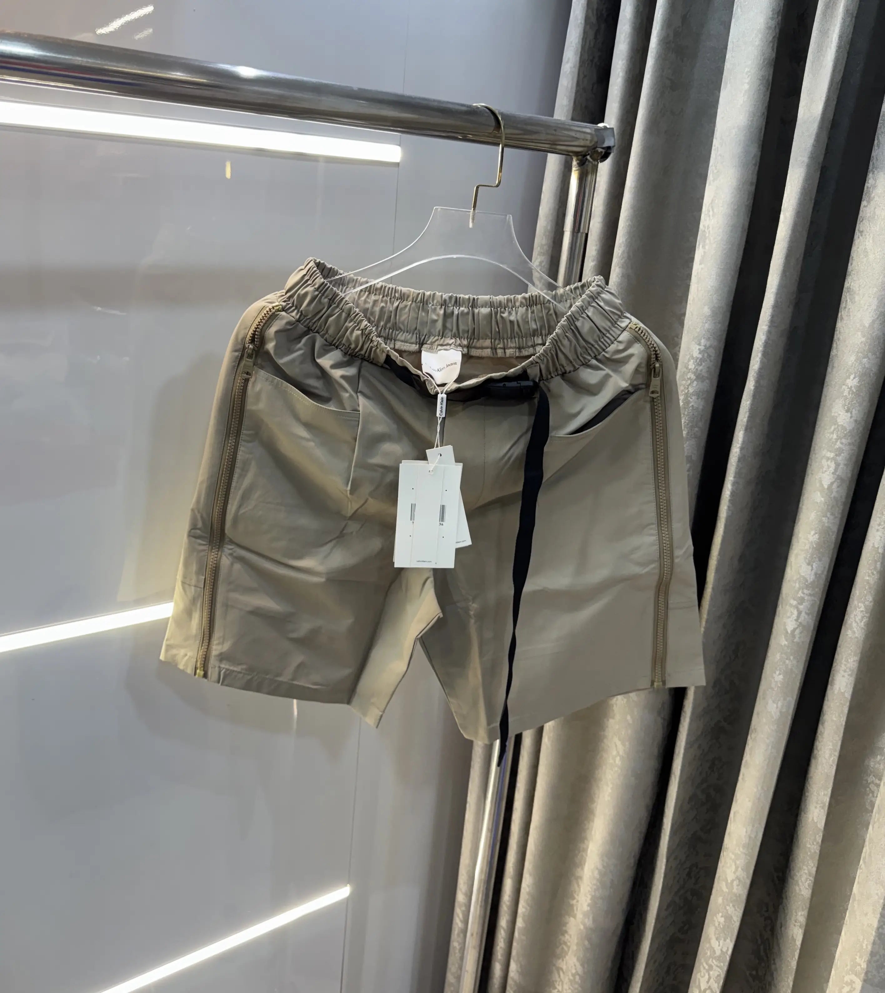 Calvin Klein Beige Premium Imported Cargo Shorts Secondary image