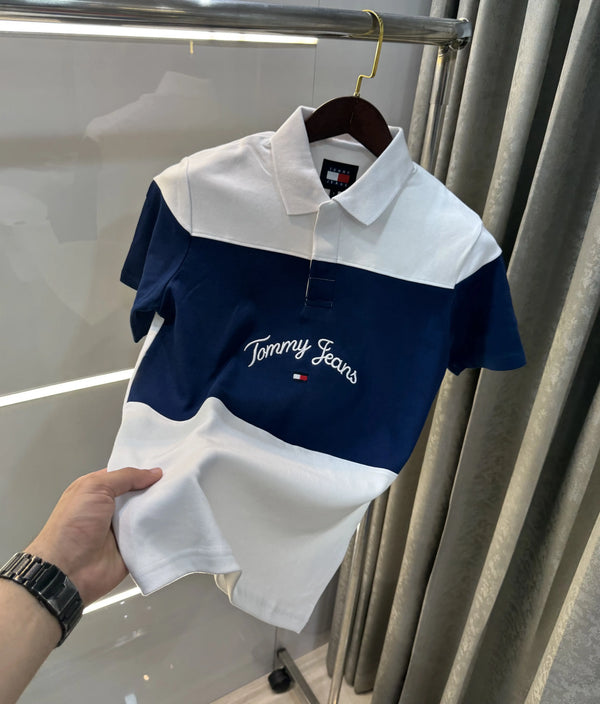 Tommy  Hilfiger White Logo Work Premium Polo T-Shirt