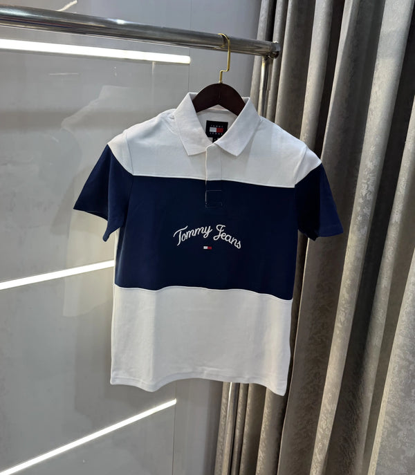 Tommy  Hilfiger White Logo Work Premium Polo T-Shirt