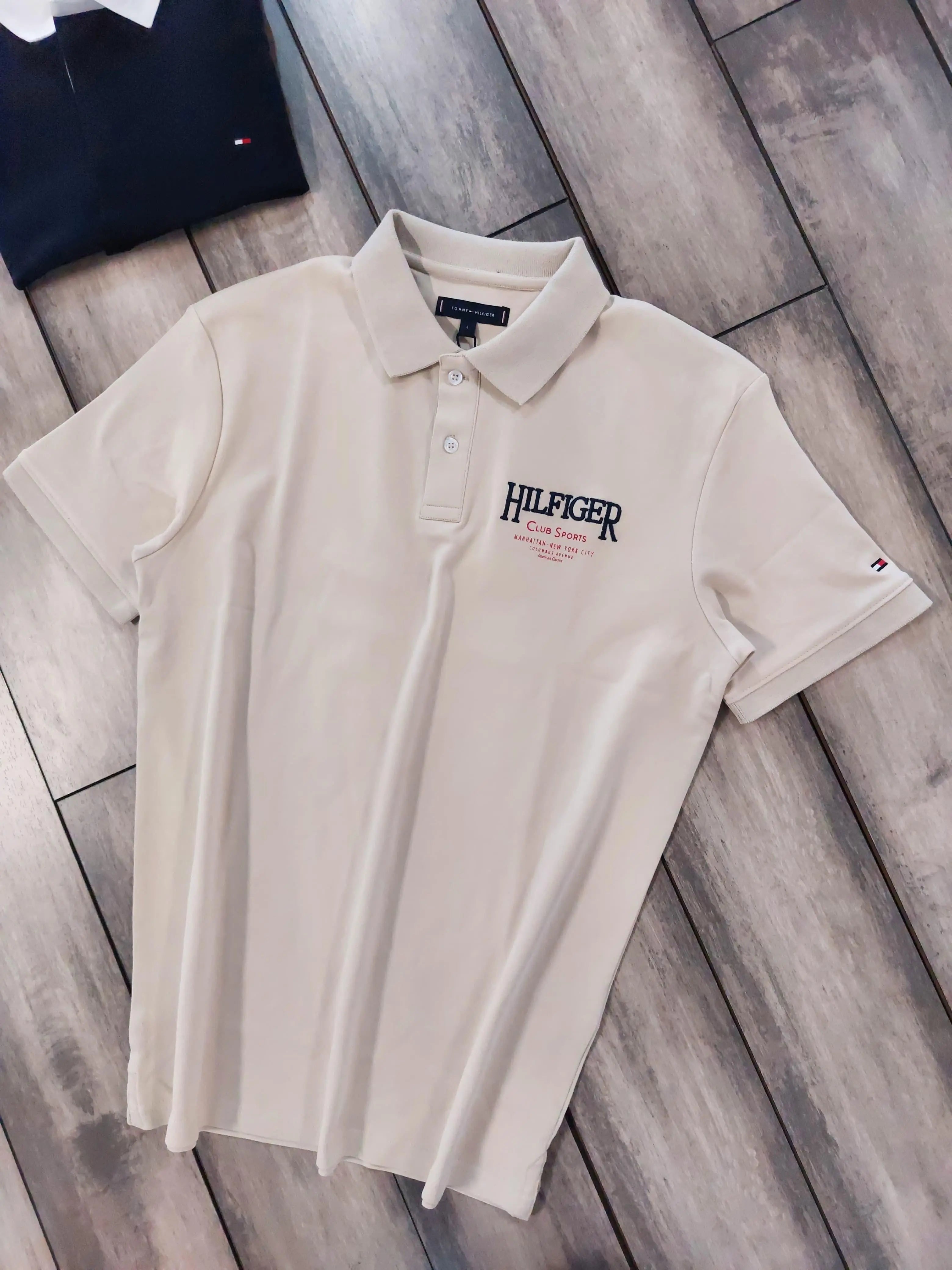Tommy  Hilfiger Beige Logo Work Premium Polo T-Shirt Secondary image