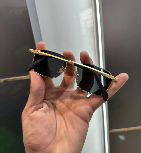Ray Ban Gold Black Premium Shades 3135