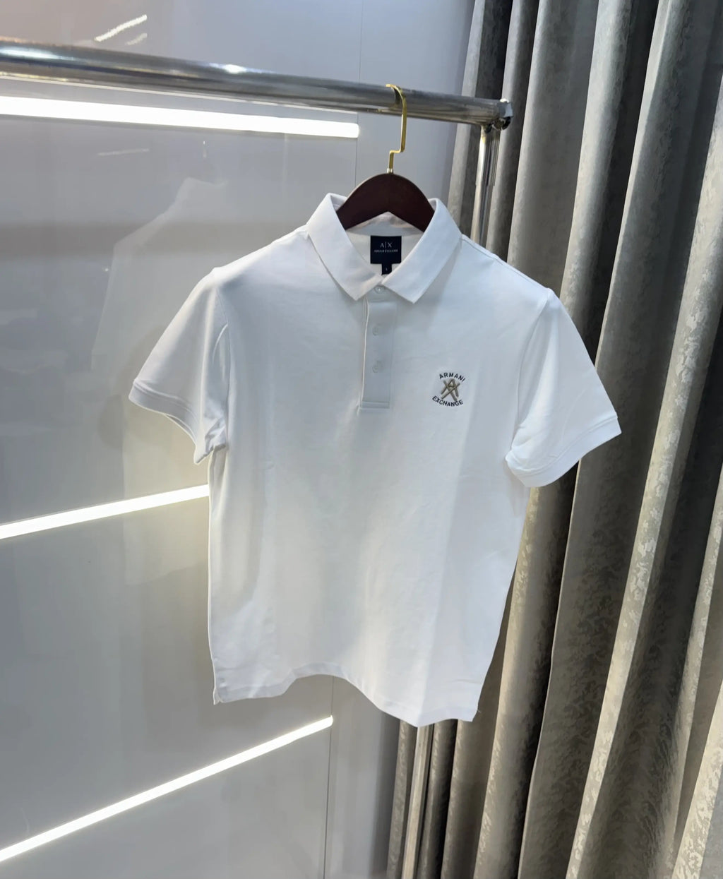 Arman i Exchange White Logo Work Premium Polo T-Shirt