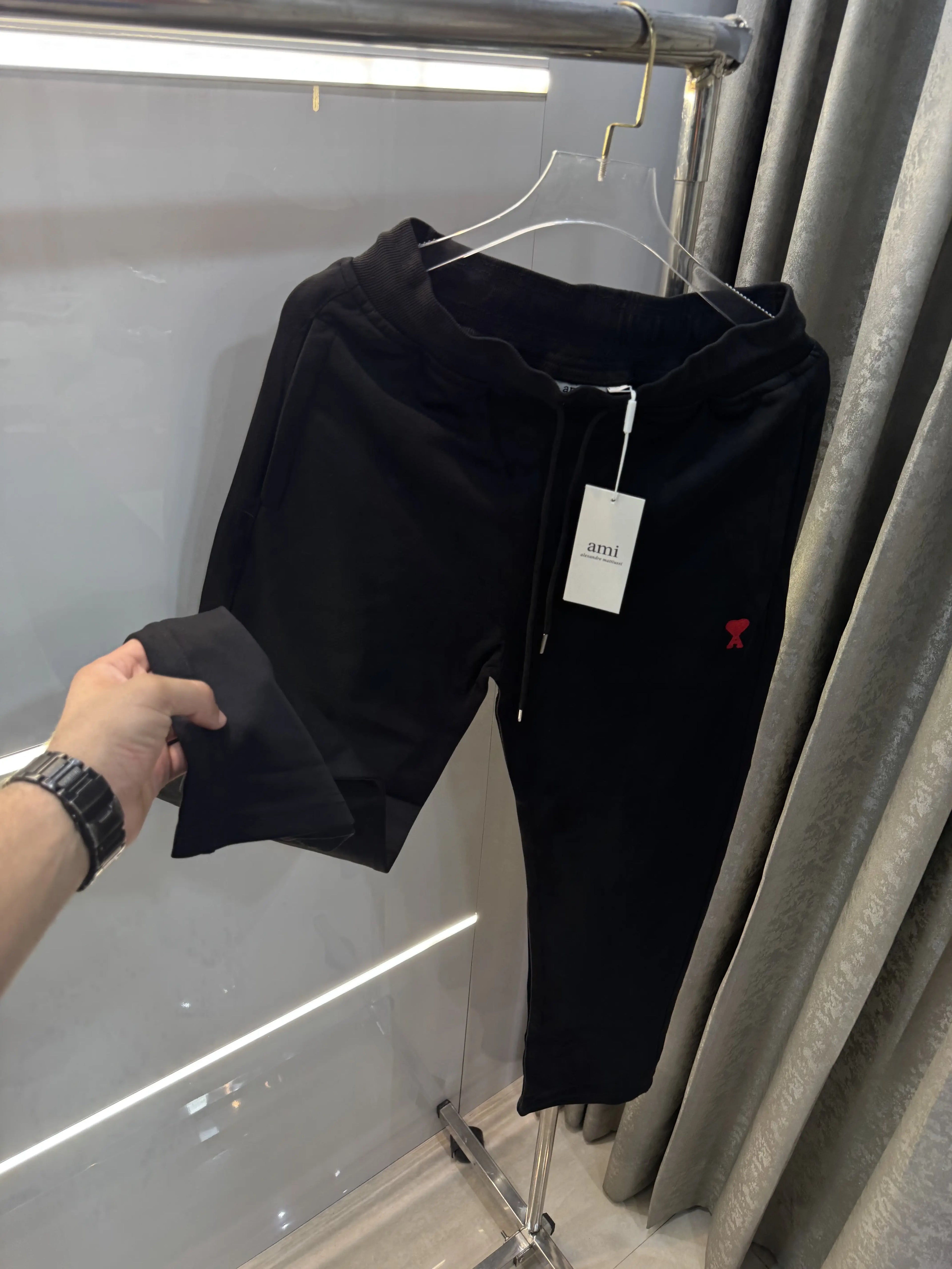 Ami Paris Black Logo Work Premium Trackpant