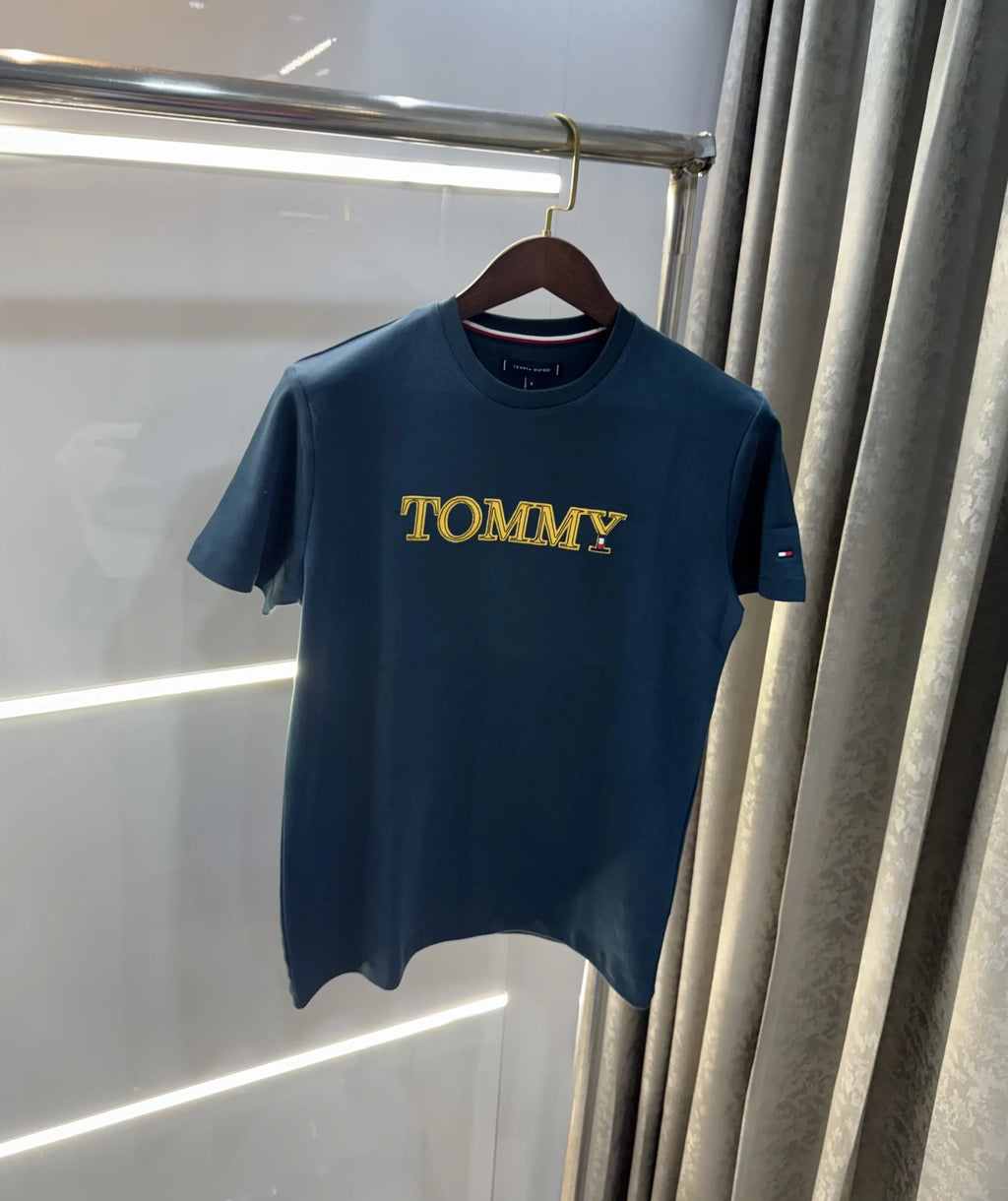 Tommy Hilfiger English Green Logo Work Premium Polo T-Shirt