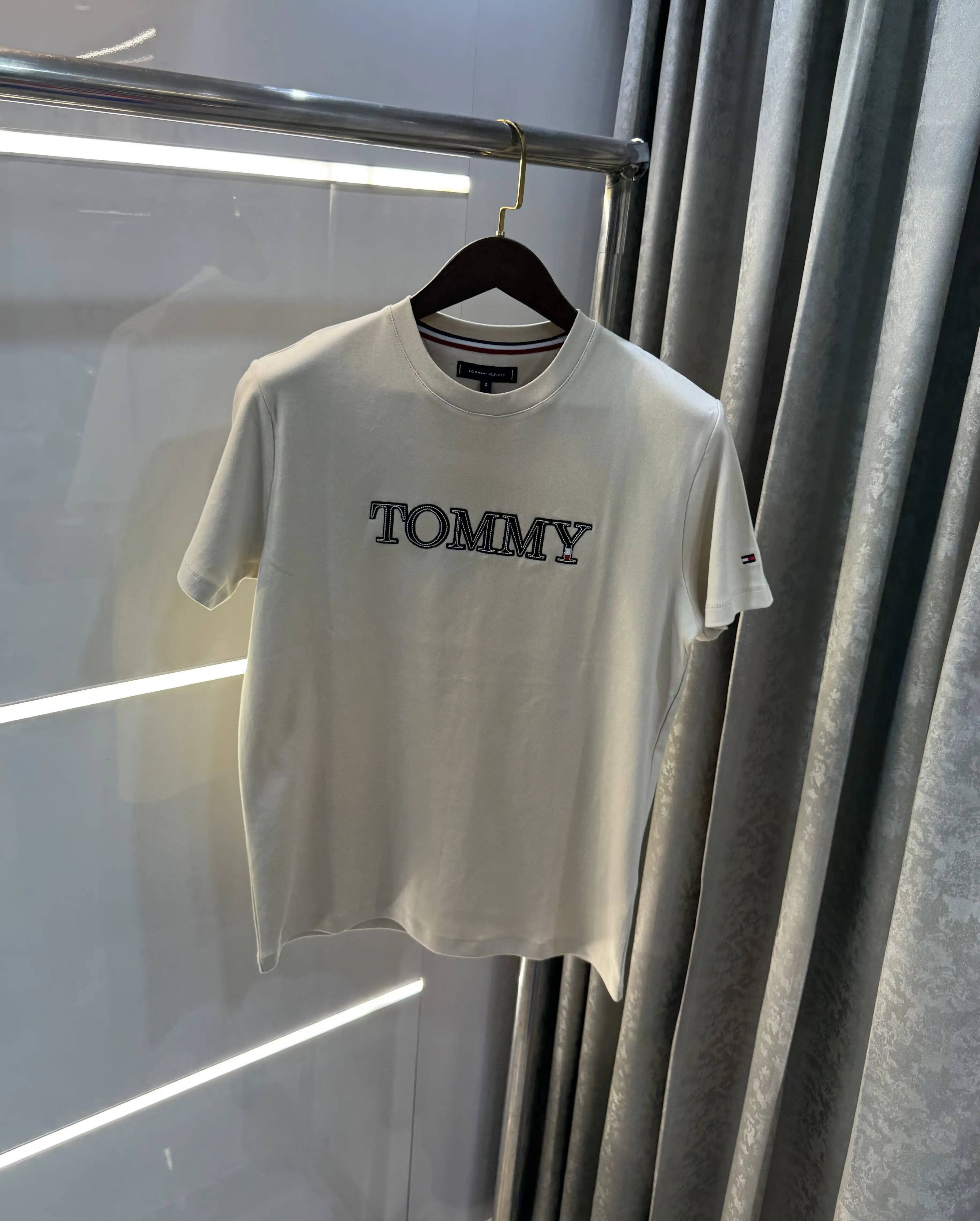 Tommy Hilfiger Cream Logo Work Premium Polo T-Shirt Secondary image
