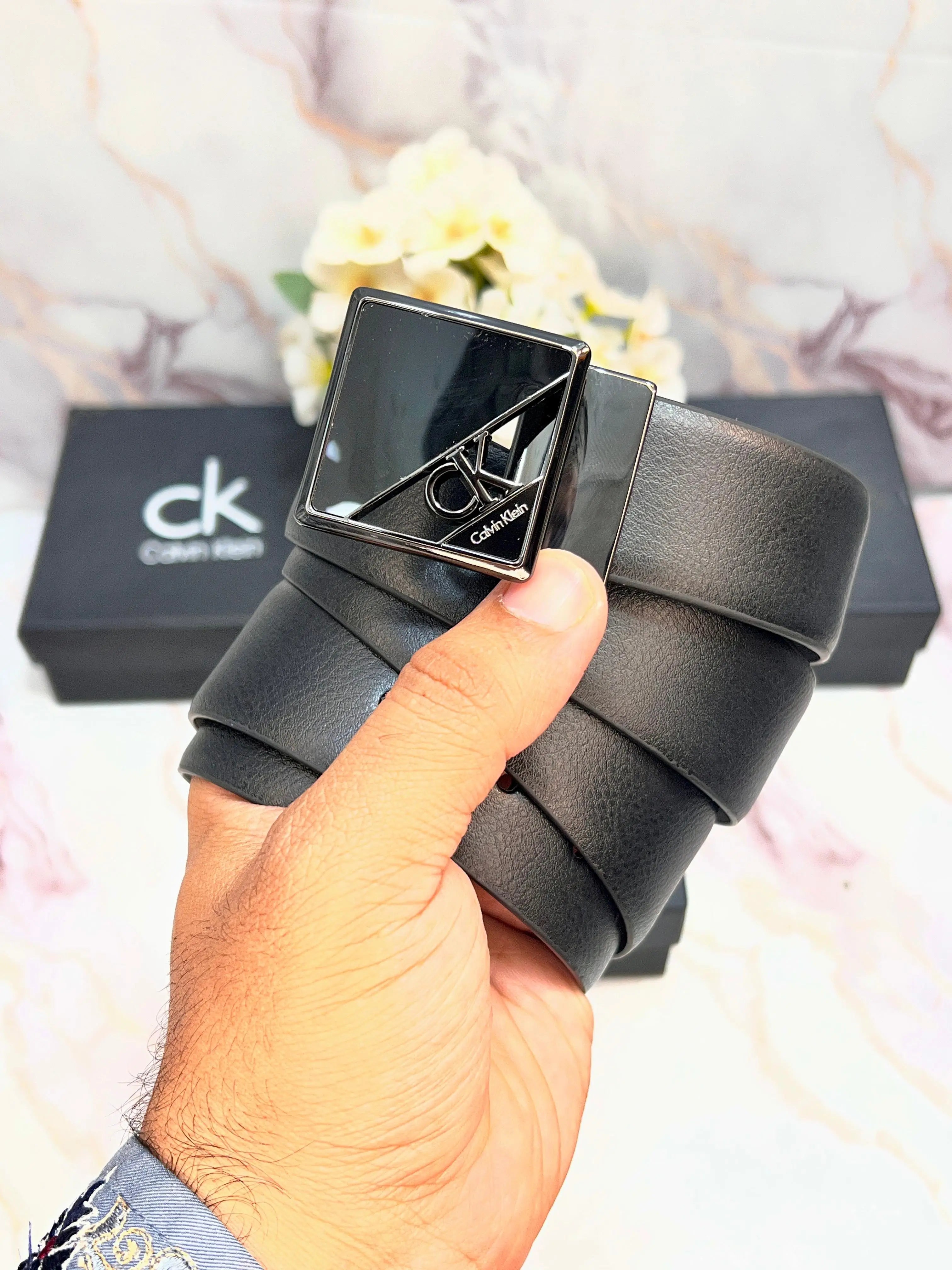 CK CALVIN KLEIN PREMIUM QUALITY REVERSEABLE BELT WITH OG BOX CK-119