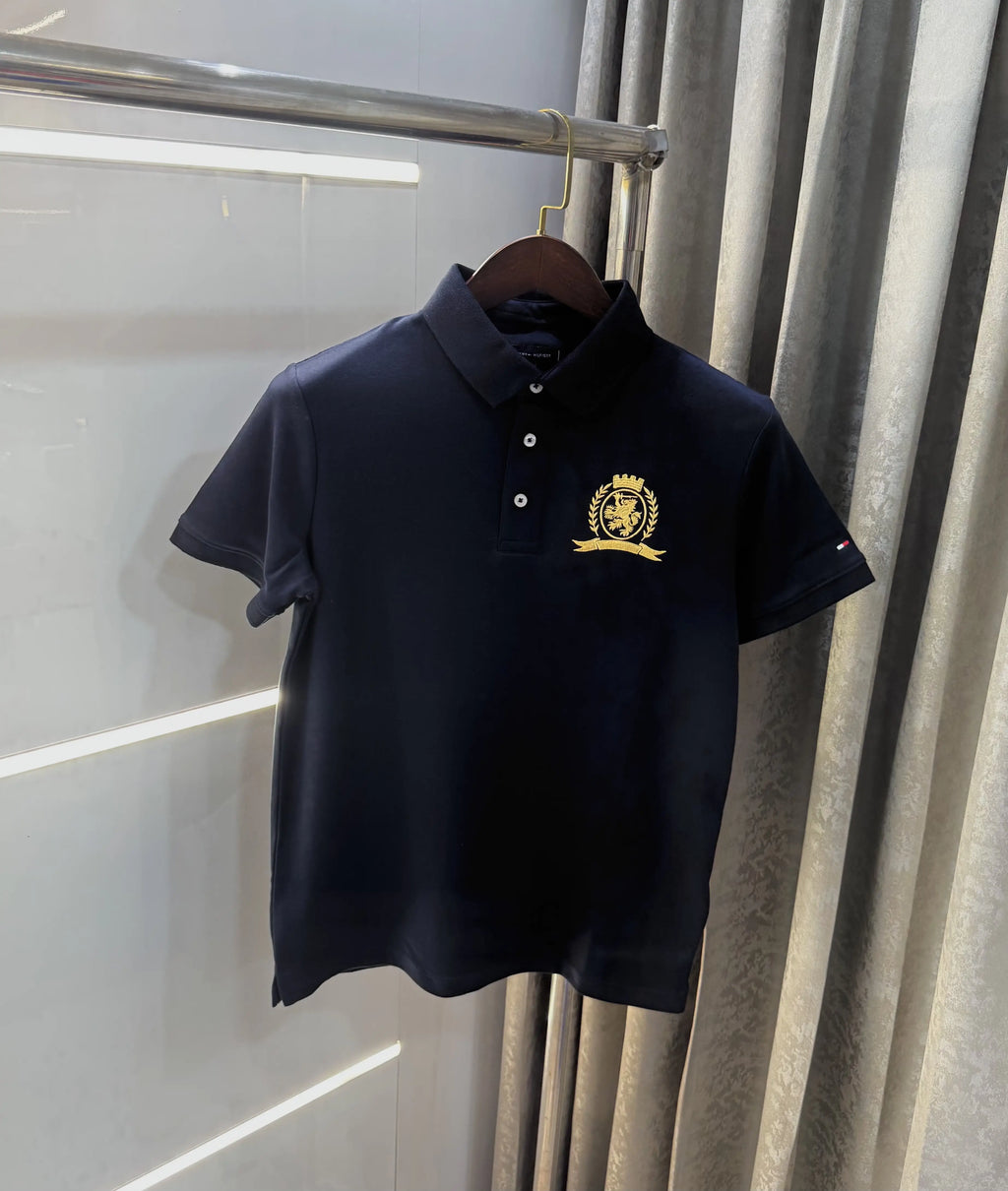 Tommy  Hilfiger Navy Blue Logo Work Premium Polo T-Shirt