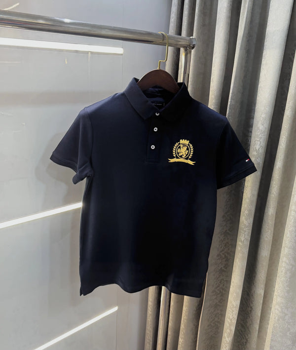 Tommy  Hilfiger Navy Blue Logo Work Premium Polo T-Shirt