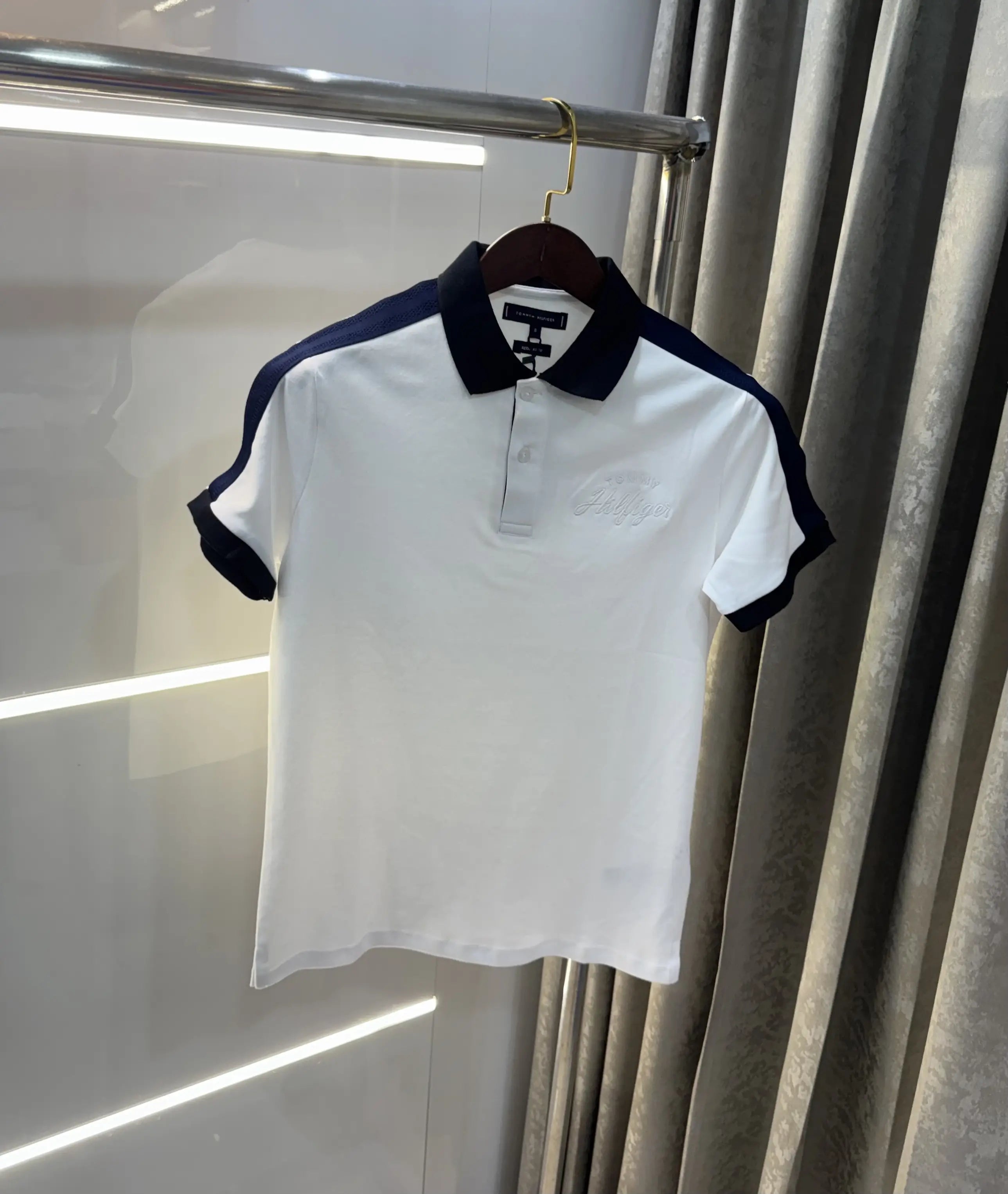 Tommy  Hilfiger White Logo Work Premium Polo T-Shirt