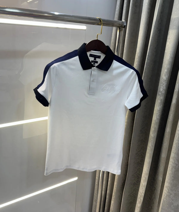 Tommy  Hilfiger White Logo Work Premium Polo T-Shirt