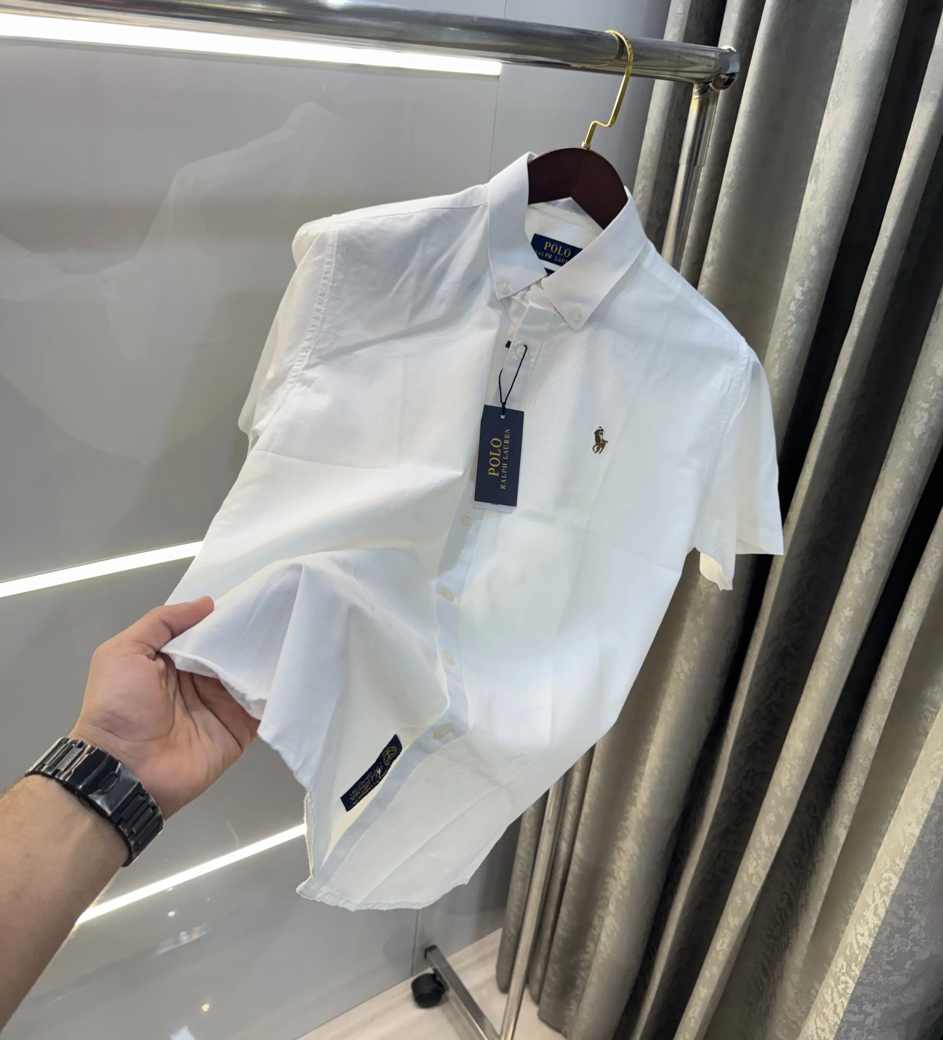 Ralph  Lauren White Premium Linen Shirt