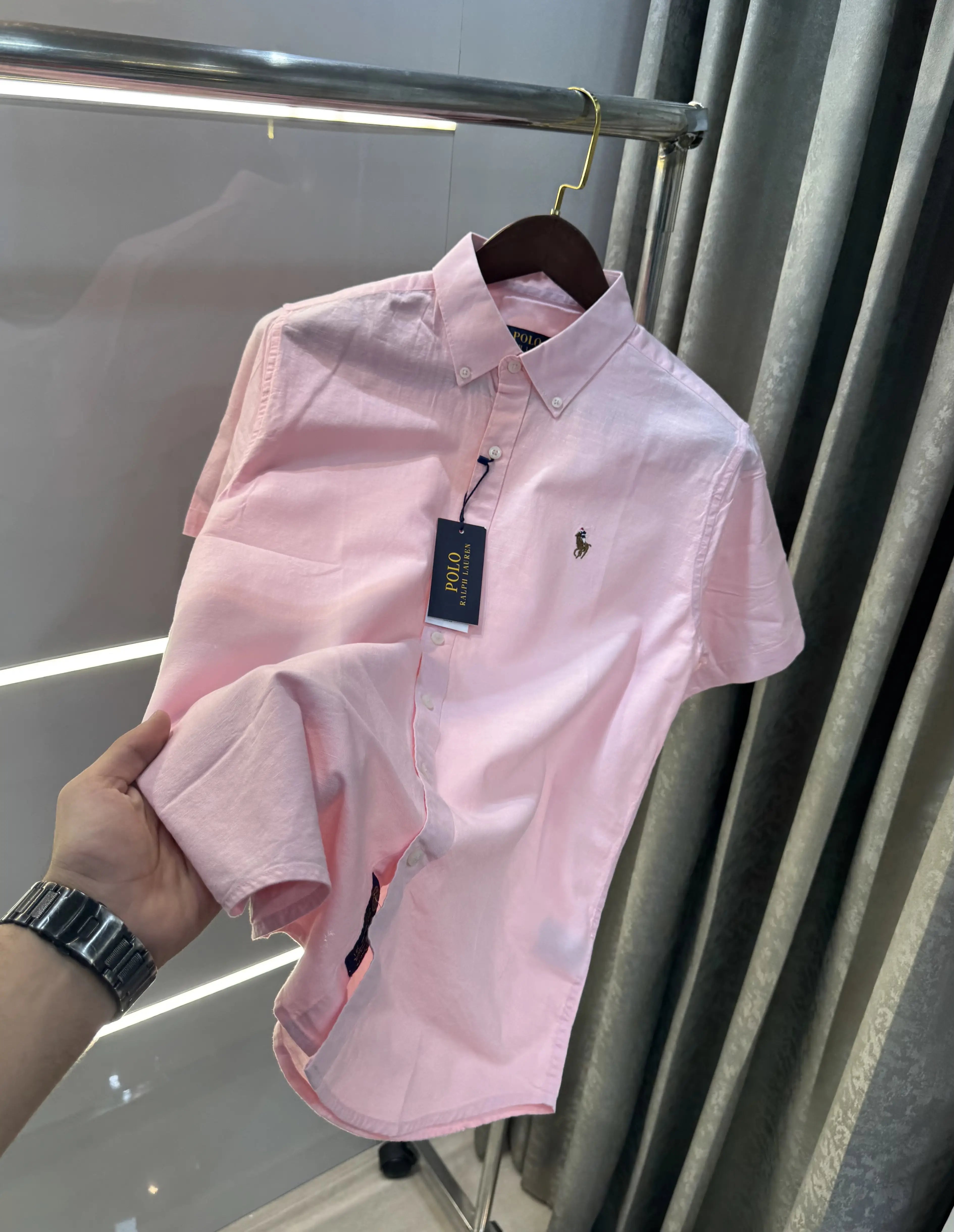 Ralph  Lauren Pink Premium Linen Shirt