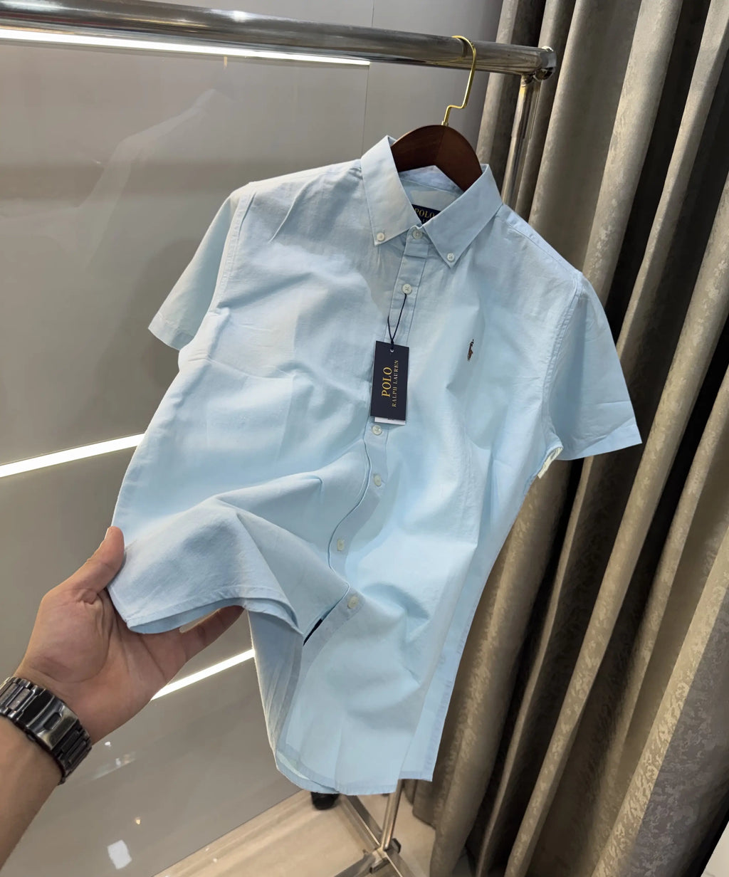 Ralph  Lauren Sky Blue Premium Linen Shirt