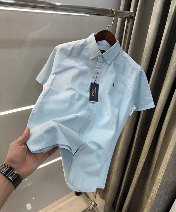 Ralph  Lauren Sky Blue Premium Linen Shirt