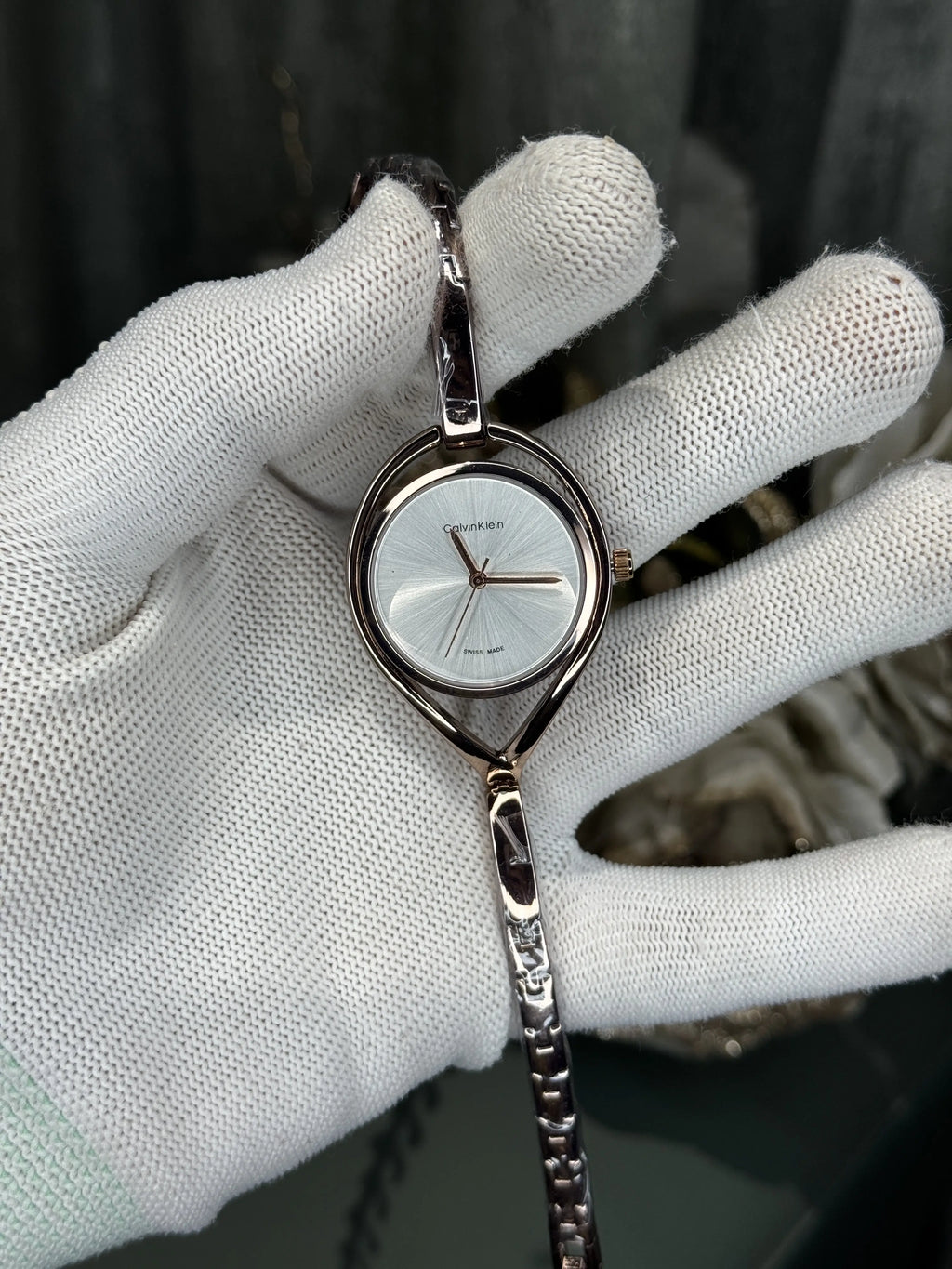Calvin Klei n Leaf Copper White Premium Watch