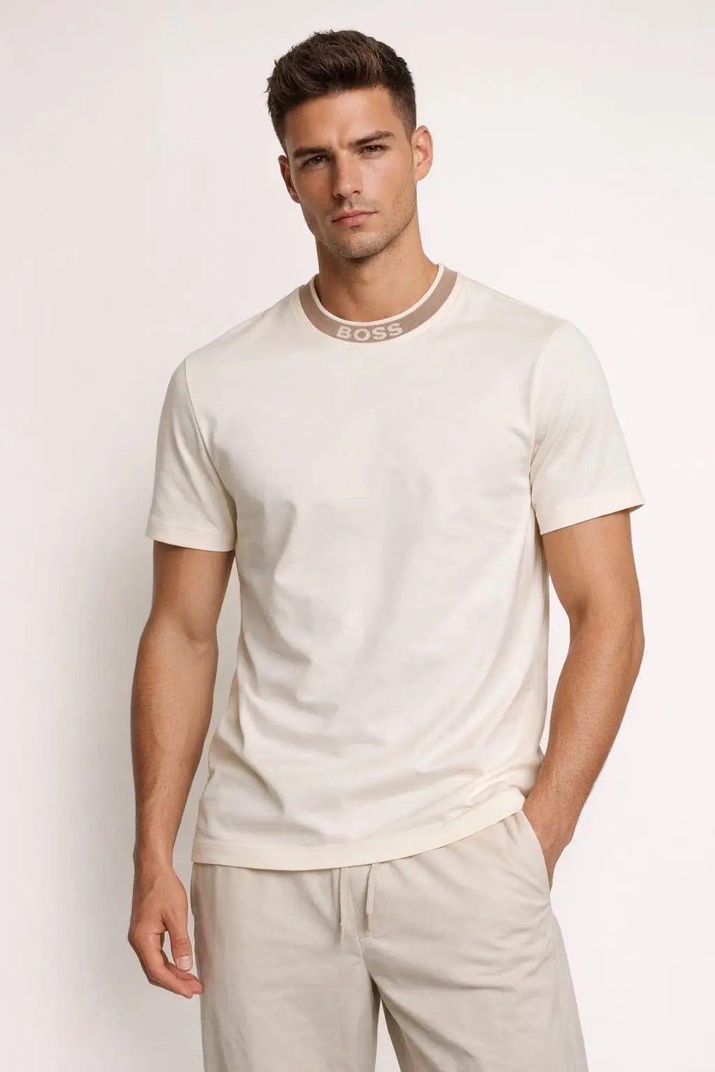 Hugo Boss Cream Premium Classic T-Shirt Main image