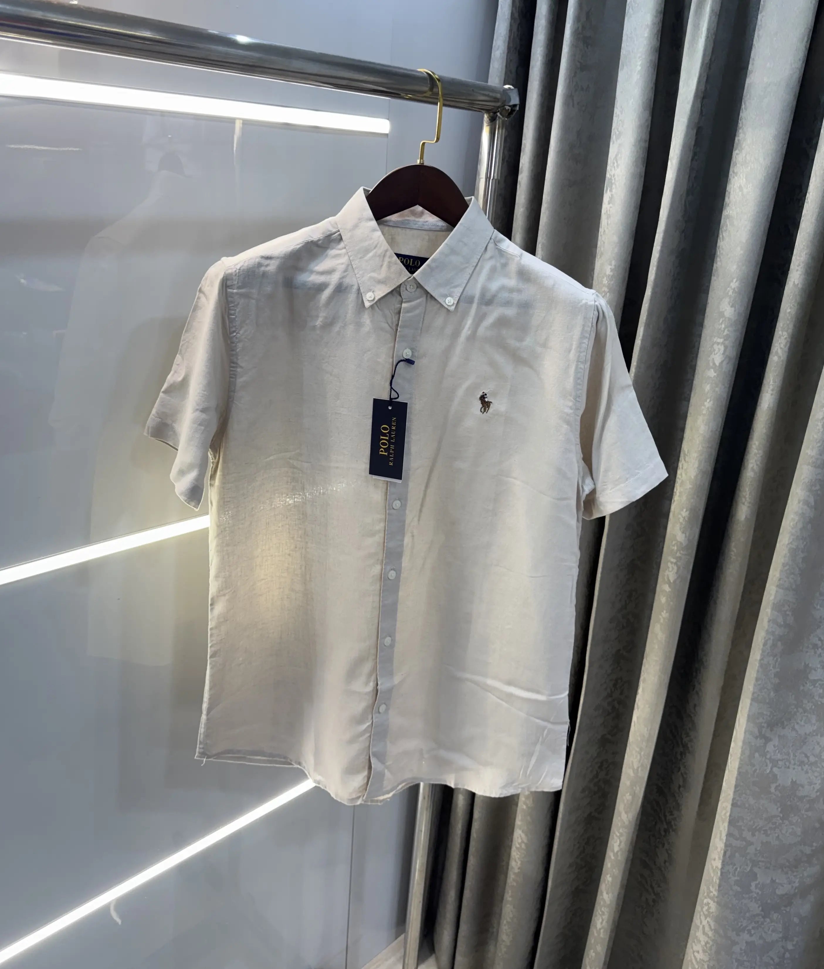 Ralph  Lauren Cream Premium Linen Shirt