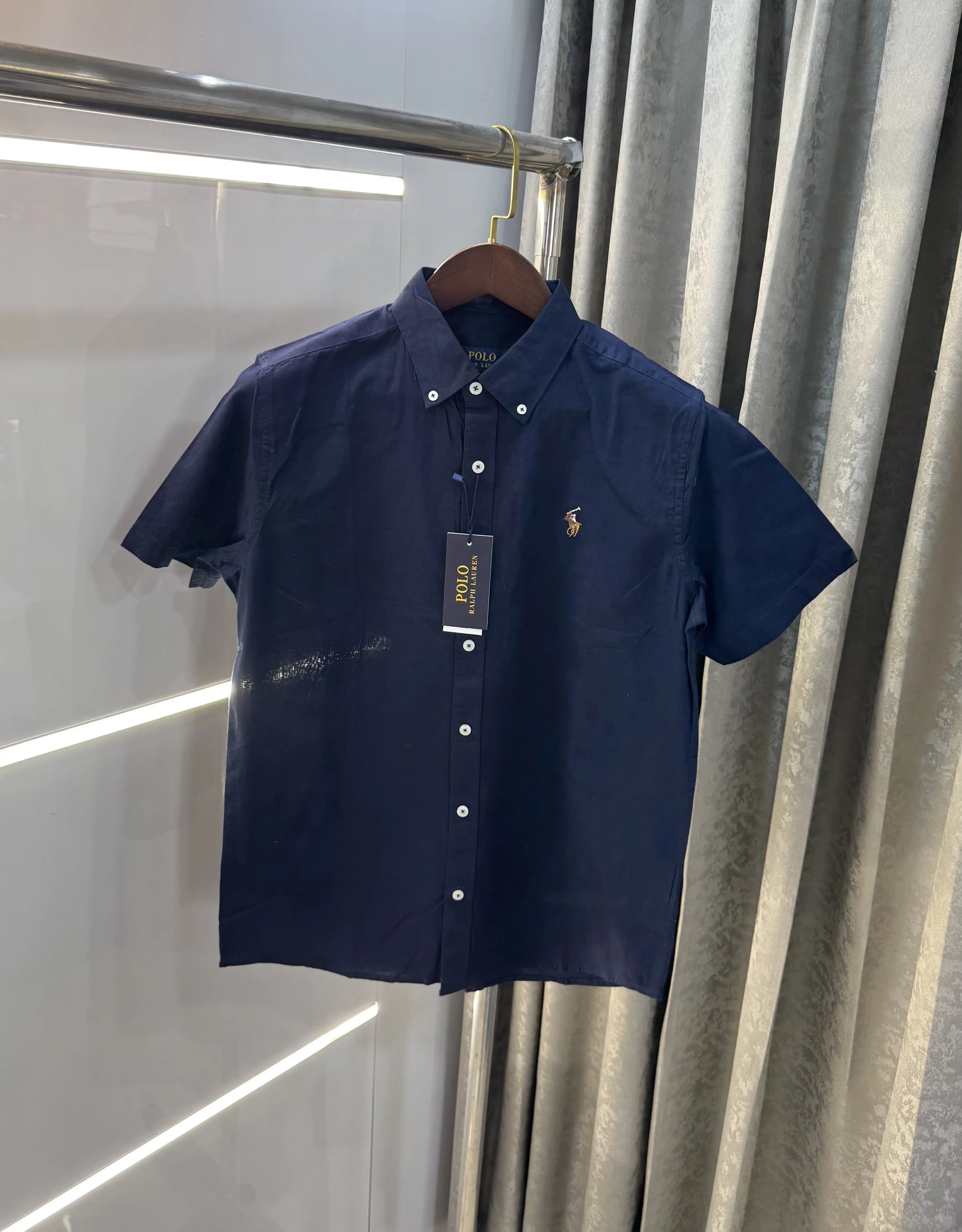 Ralph  Lauren Navy Blue Premium Linen Shirt Secondary image
