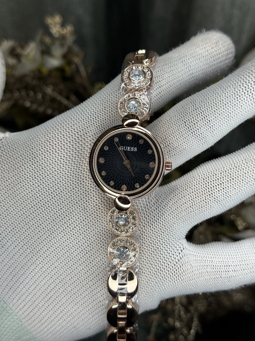 Guess Rose Gold Black Premium Watch