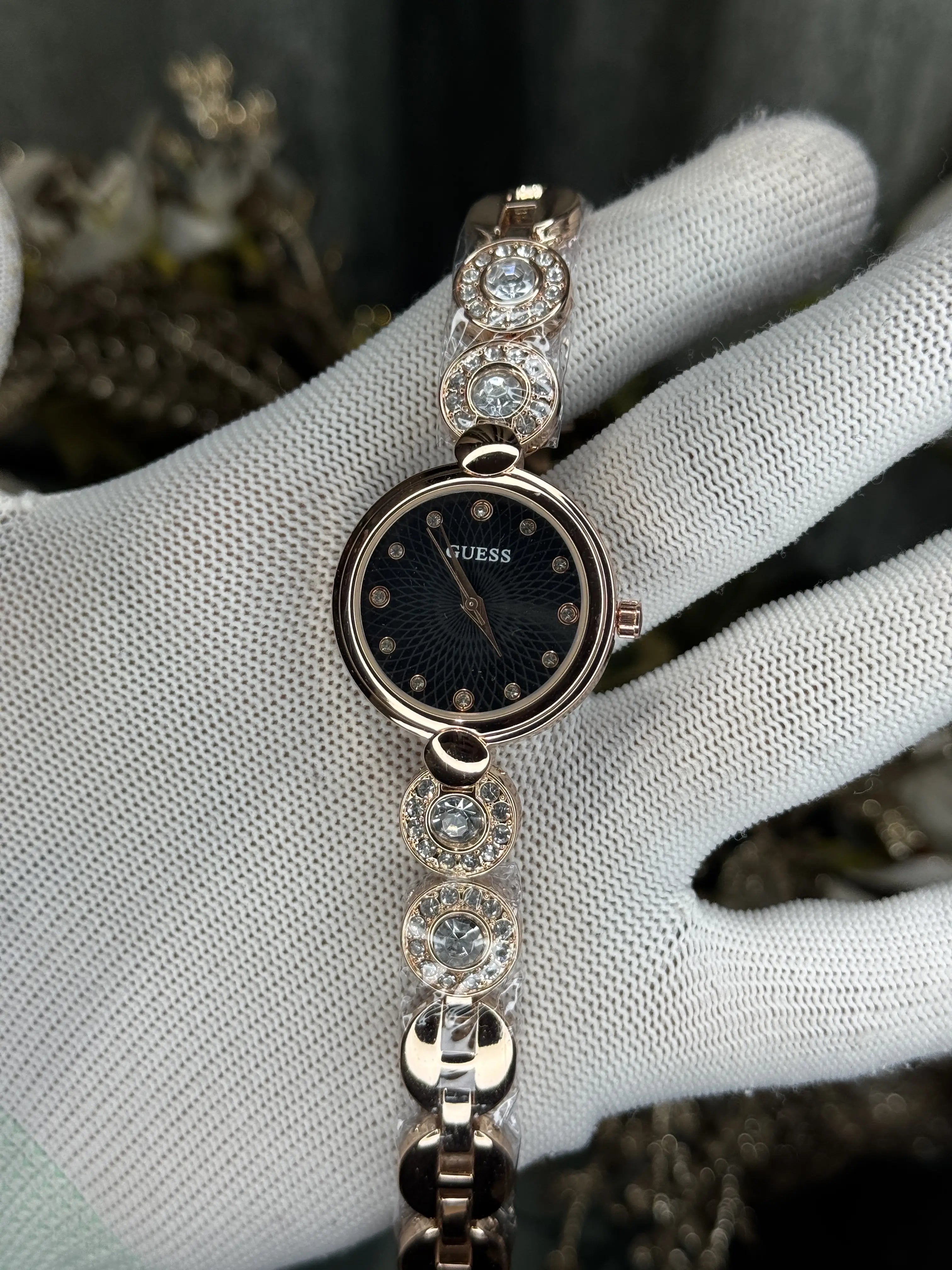 Guess Rose Gold Black Premium Watch