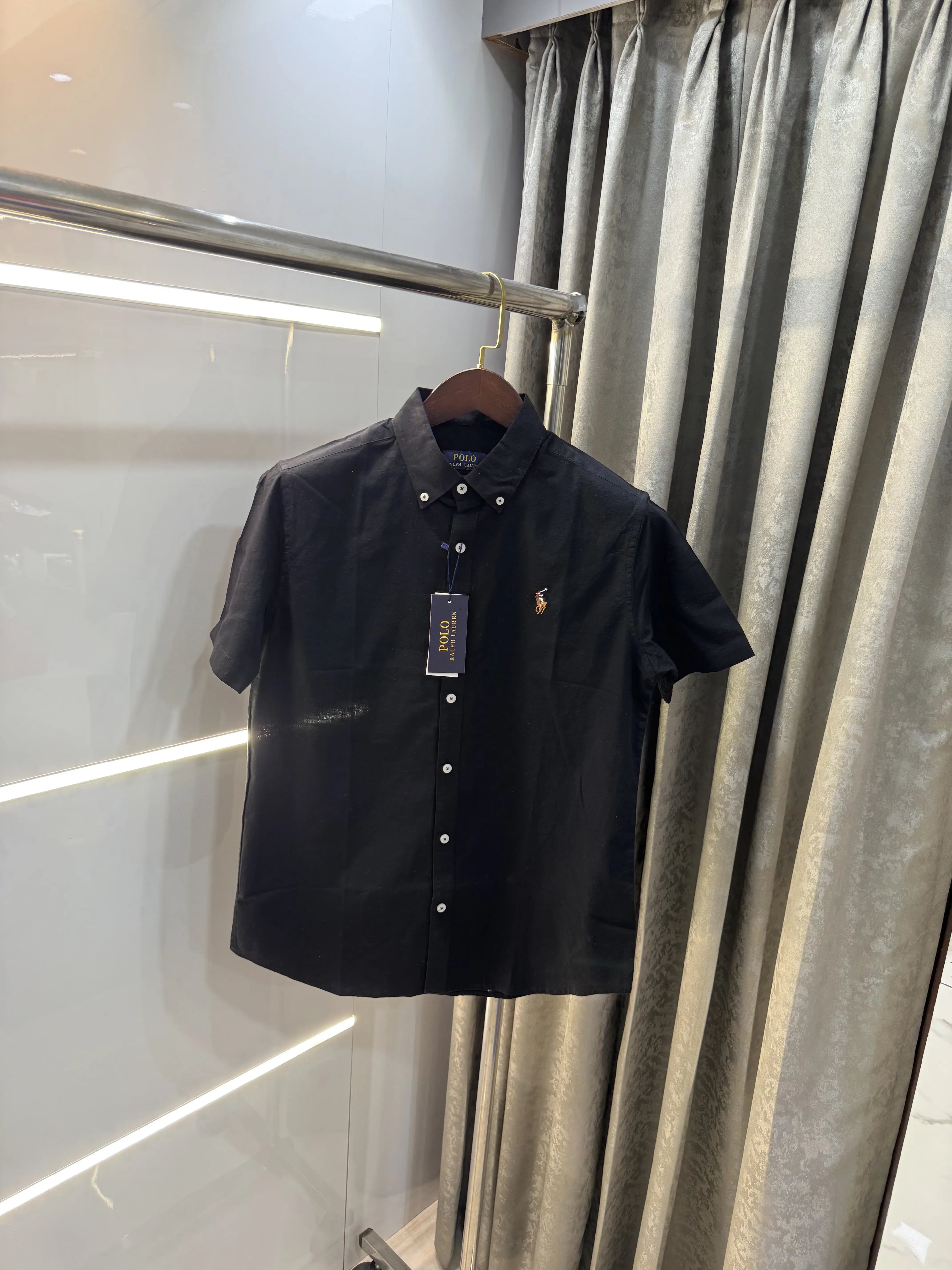 Ralph  Lauren Black Premium Linen Shirt