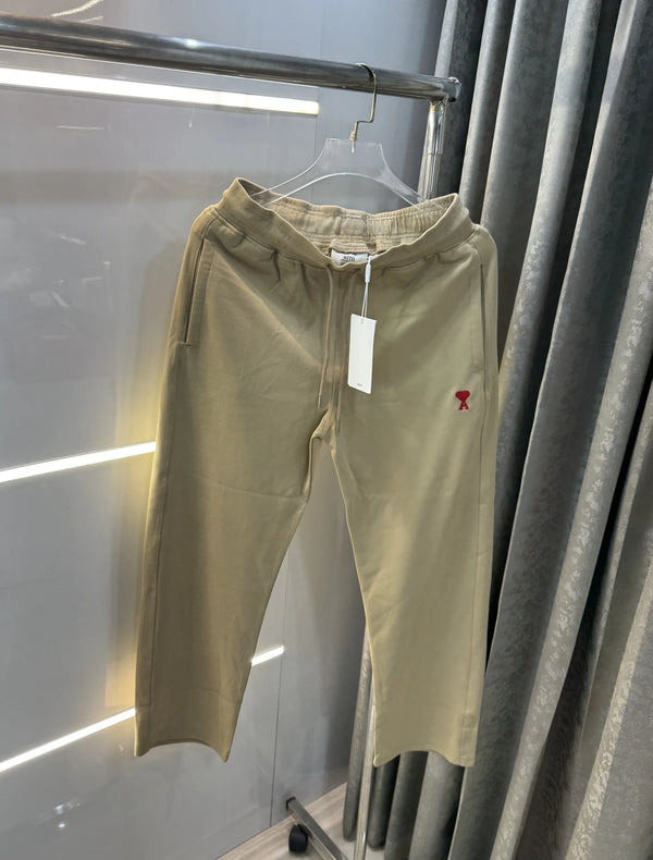 Ami Paris Beige Logo Work Premium Trackpant