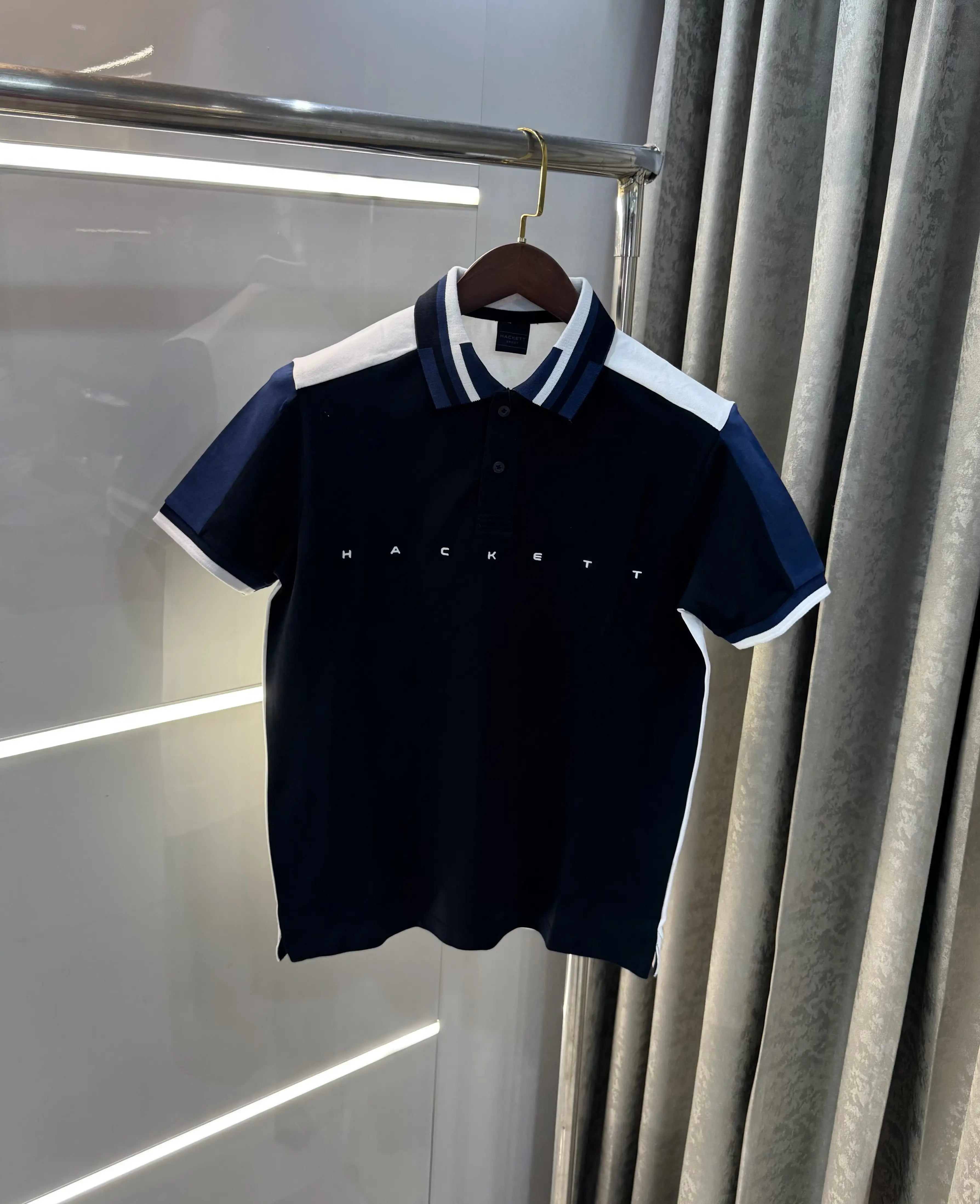Hacket Navy Blue Logo Work Premium Polo T-Shirt Secondary image