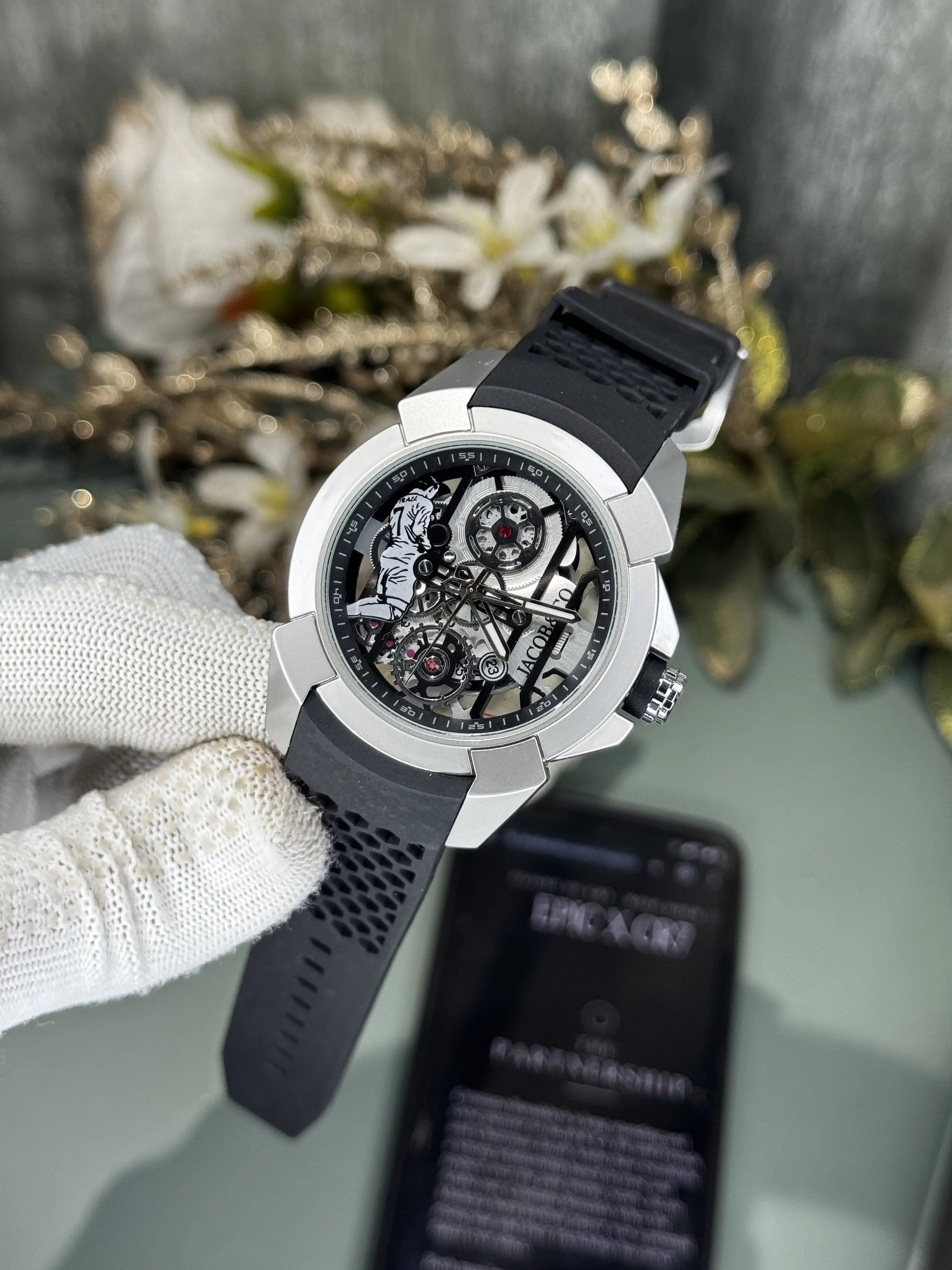 Jacob&Co. Cr7 Silver Black Quartz Premium Watch