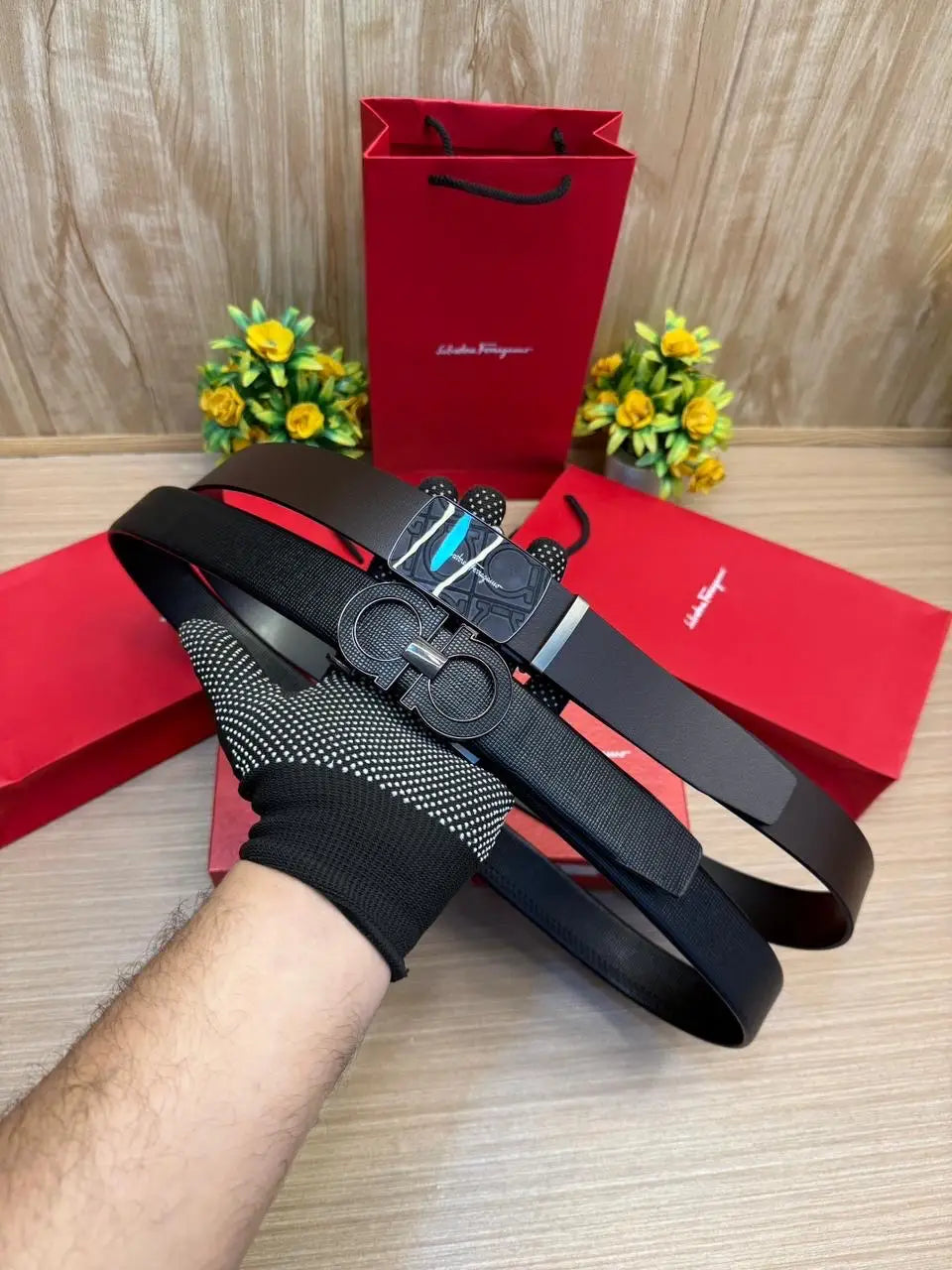 SALVATORE_FERRAGAMMO_2PCS_BELT_1_&_2