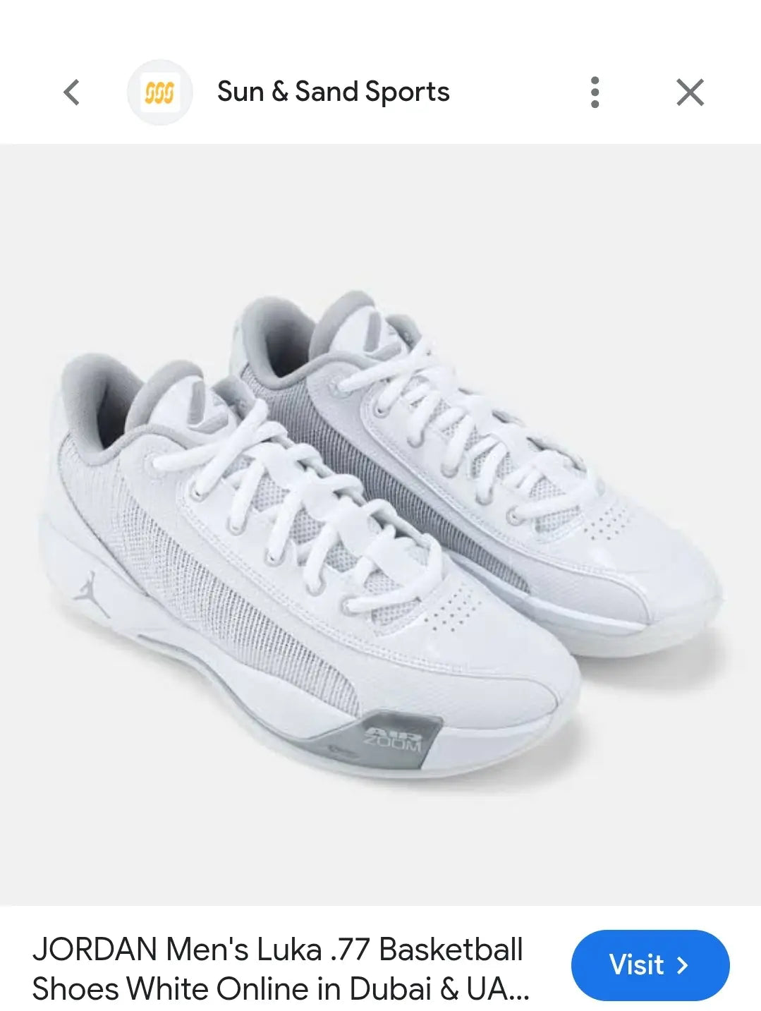 Jordan Luka 77 White Grey Premium Semi UA Quality Shoes Secondary image