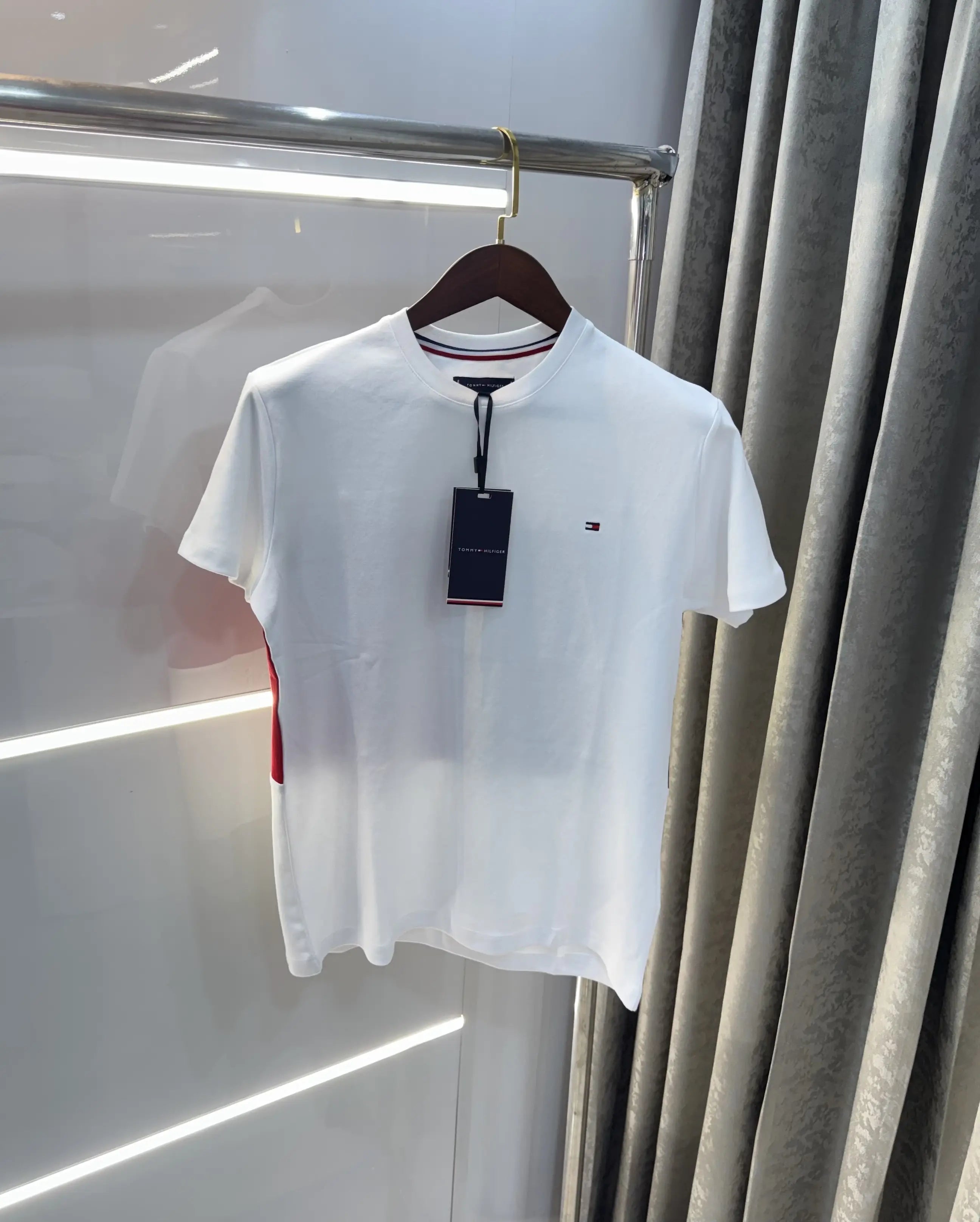 Tommy Hilfiger White Logo Work Premium Polo T-Shirt