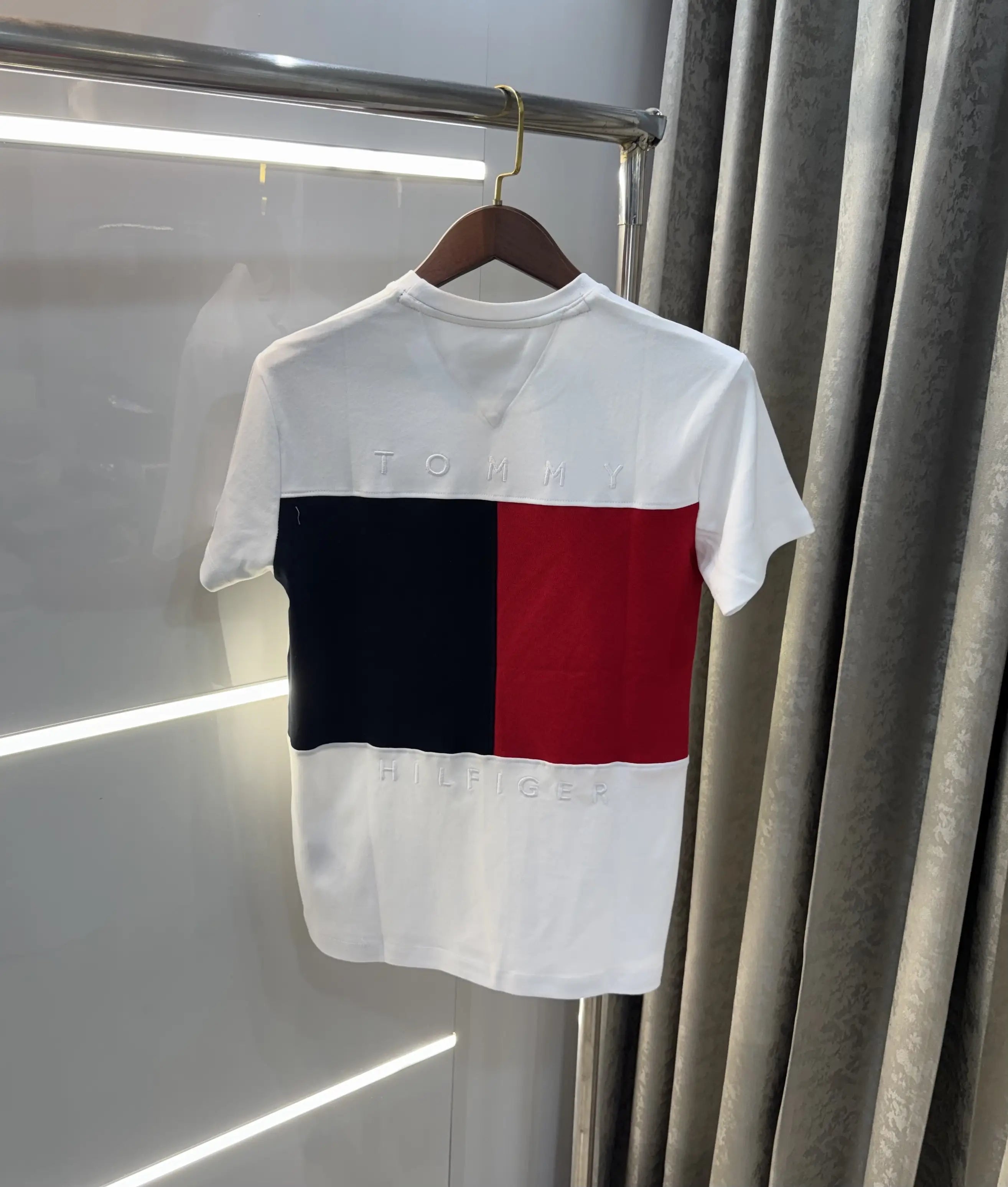 Tommy Hilfiger White Logo Work Premium Polo T-Shirt
