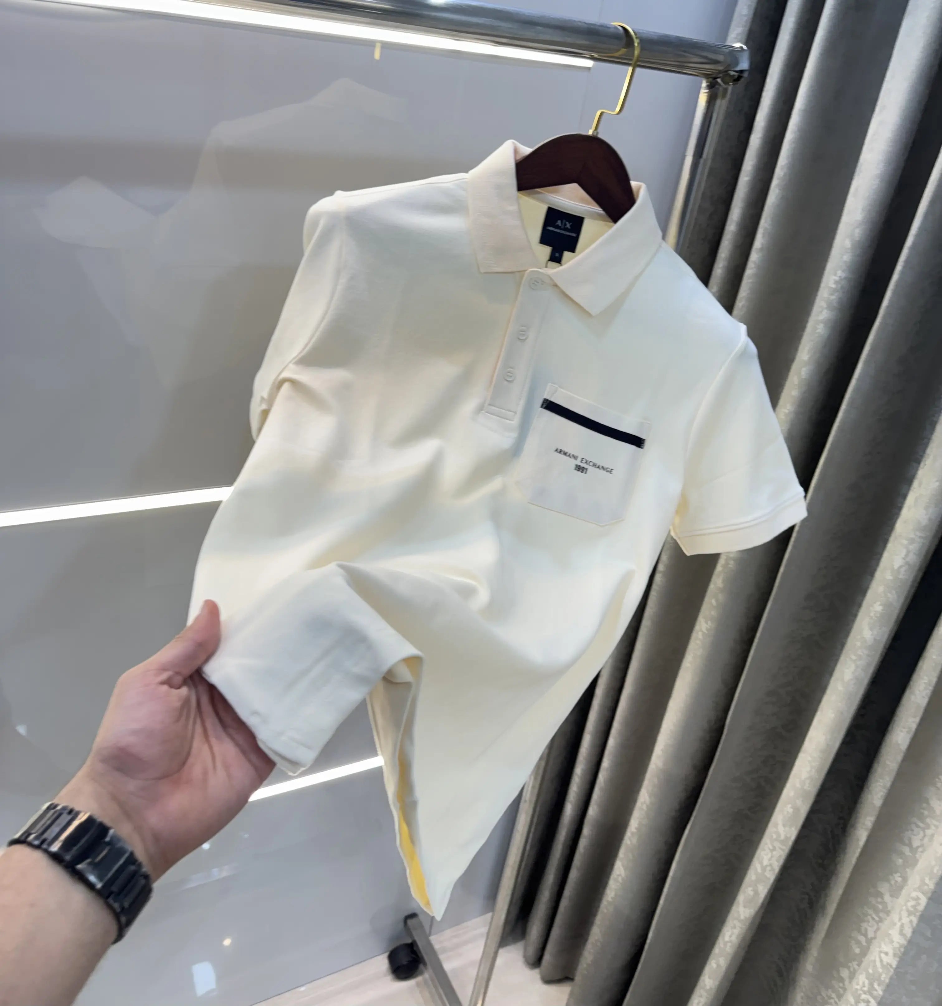 Arman i Exchange Cream Logo Work Premium Polo T-Shirt Secondary image