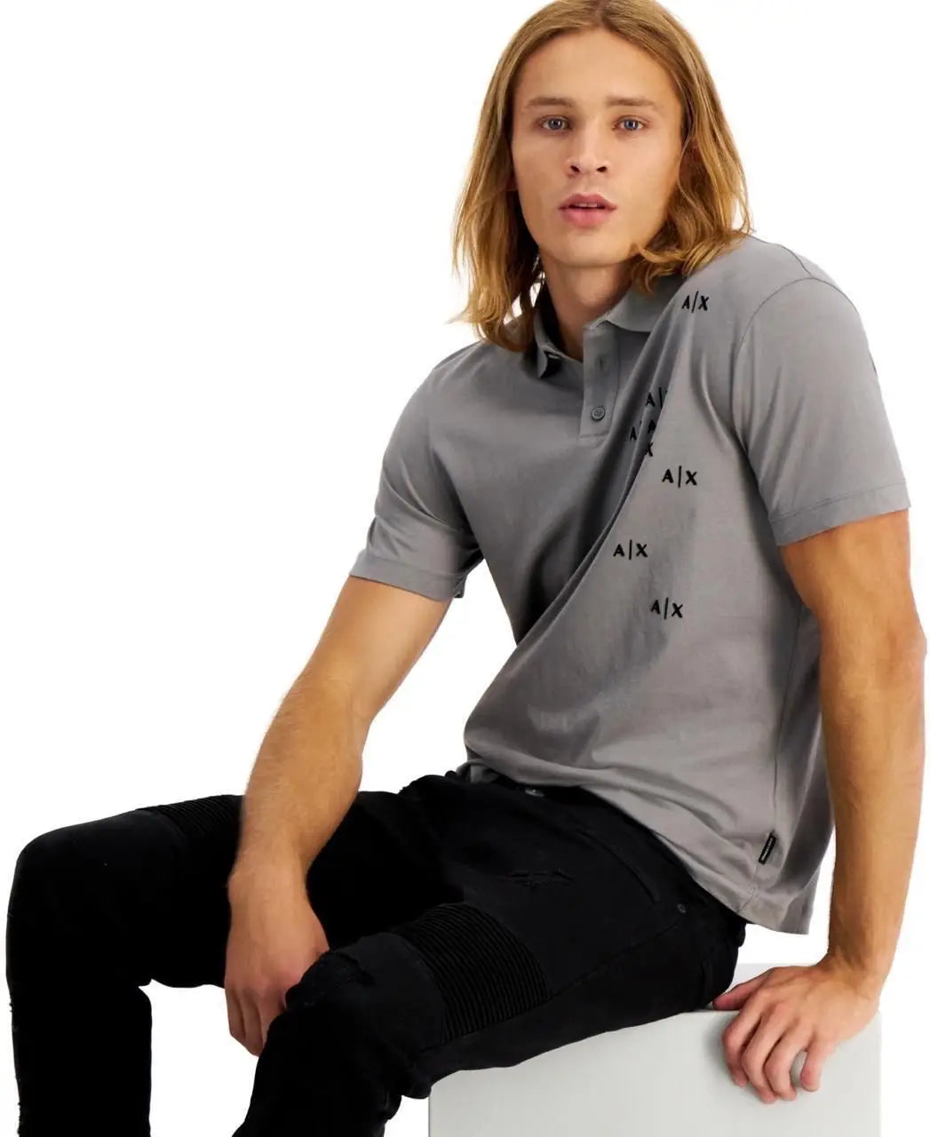 Arman i Exchange Grey Logo Work Premium Polo T-Shirt Main image