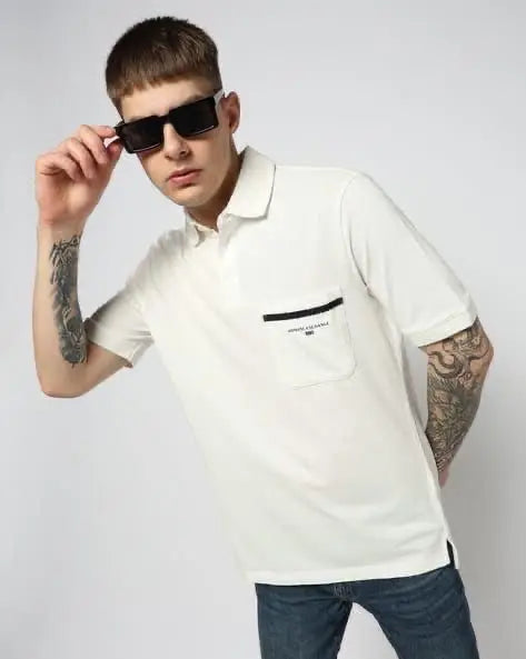 Arman i Exchange Cream Logo Work Premium Polo T-Shirt