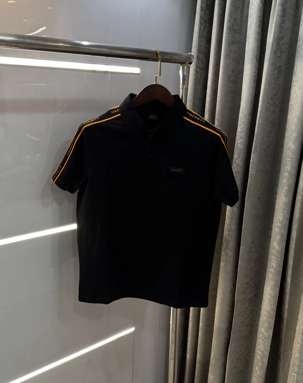 Hacket Black Logo Work Premium Polo T-Shirt