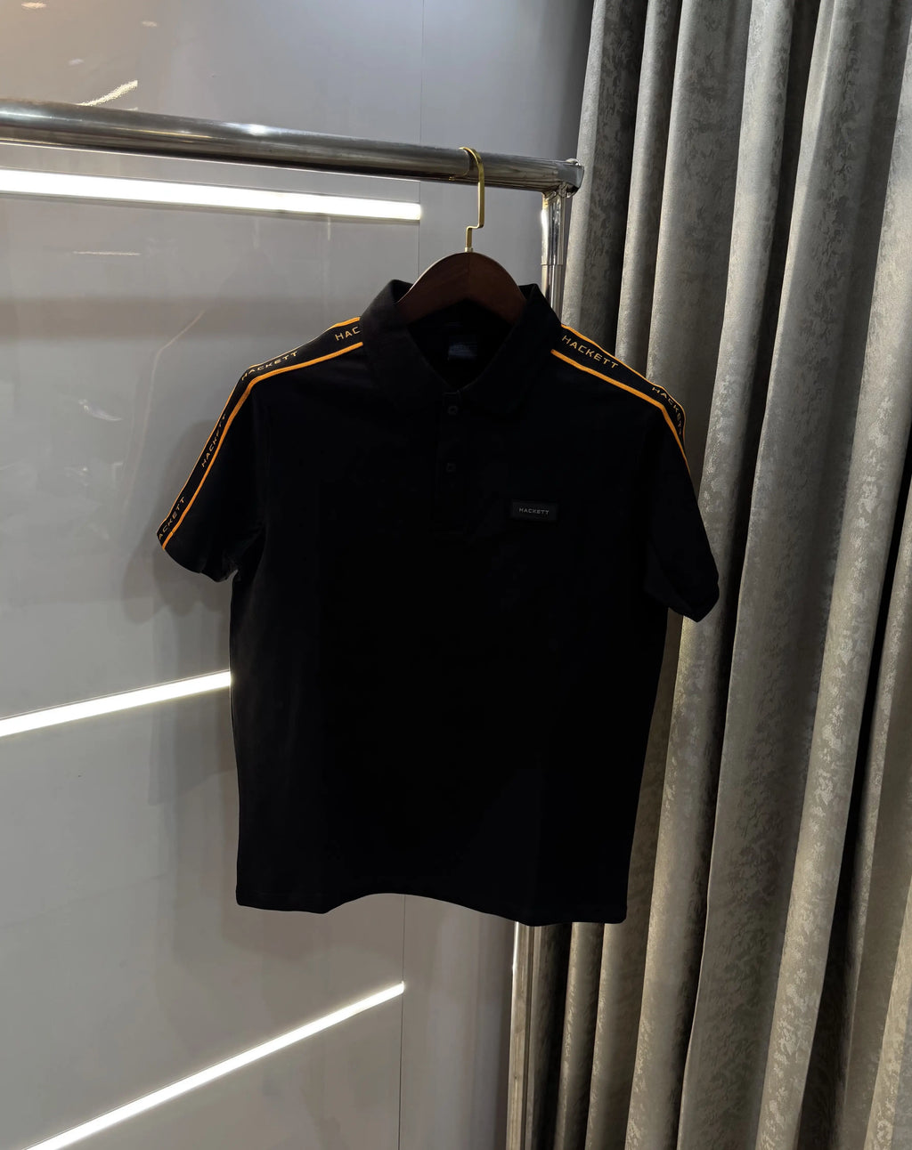 Hacket Black Logo Work Premium Polo T-Shirt