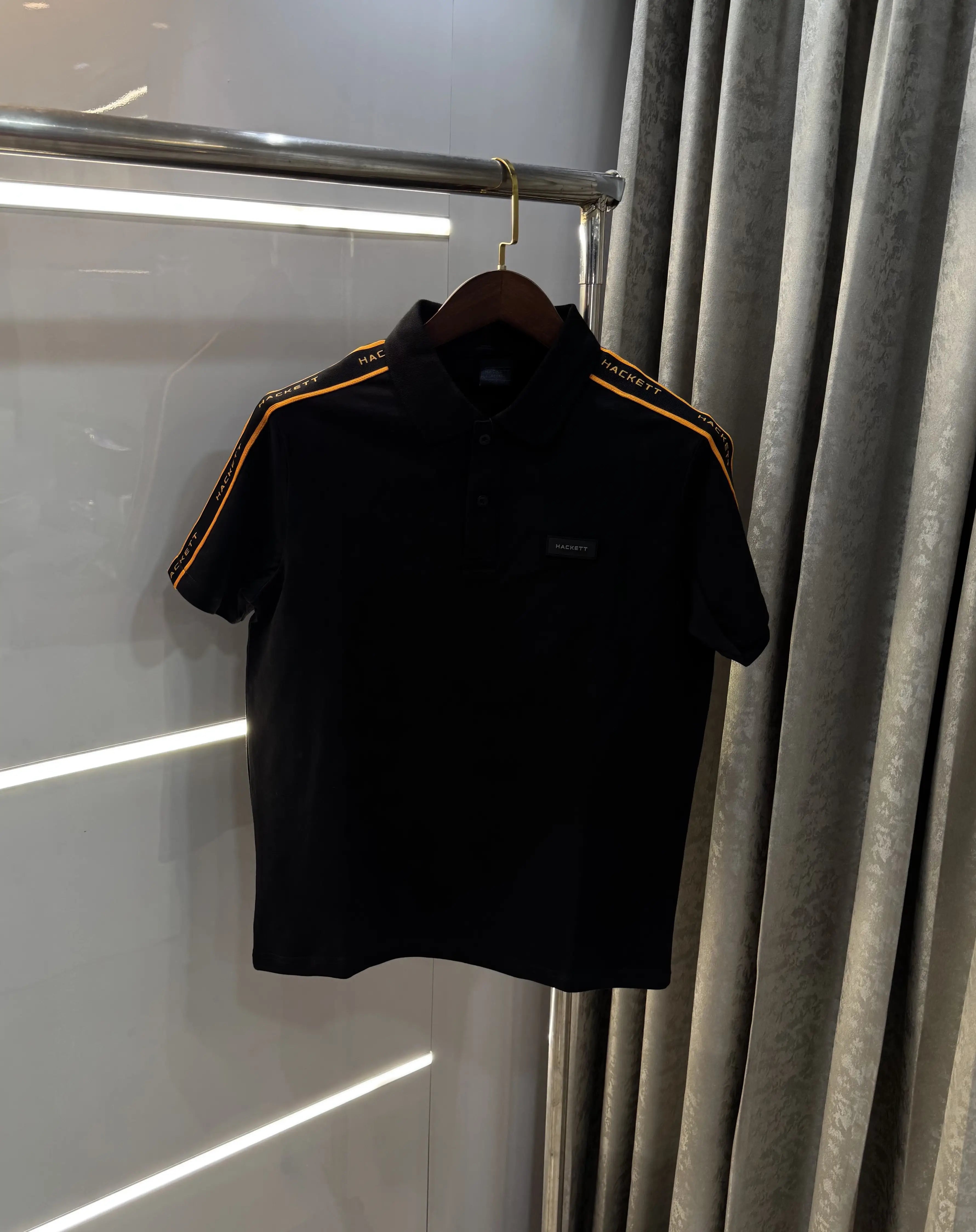 Hacket Black Logo Work Premium Polo T-Shirt