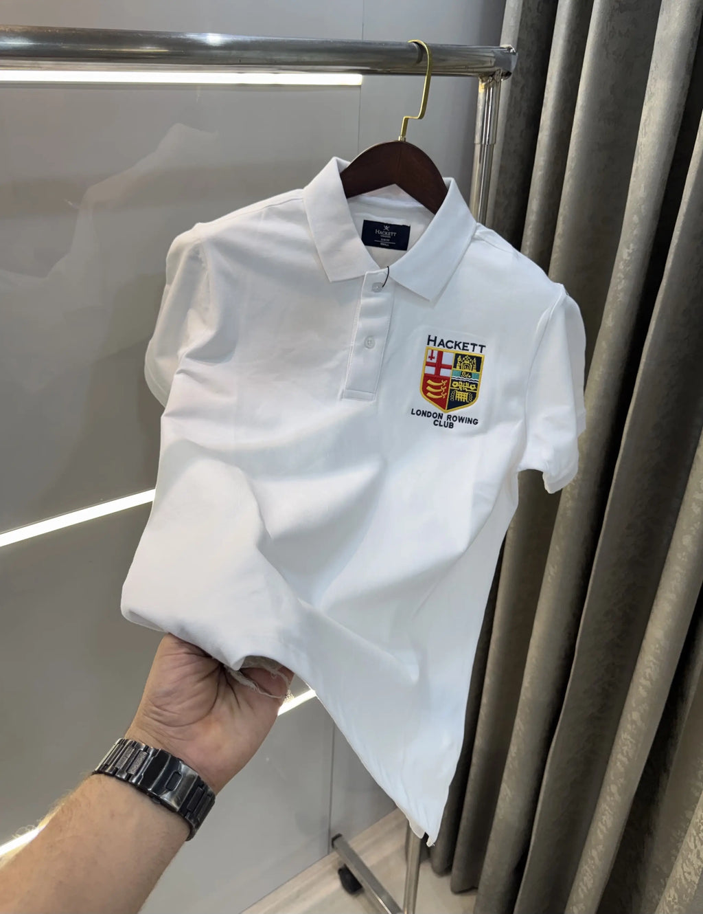 Hacket White Logo Work Premium Polo T-Shirt