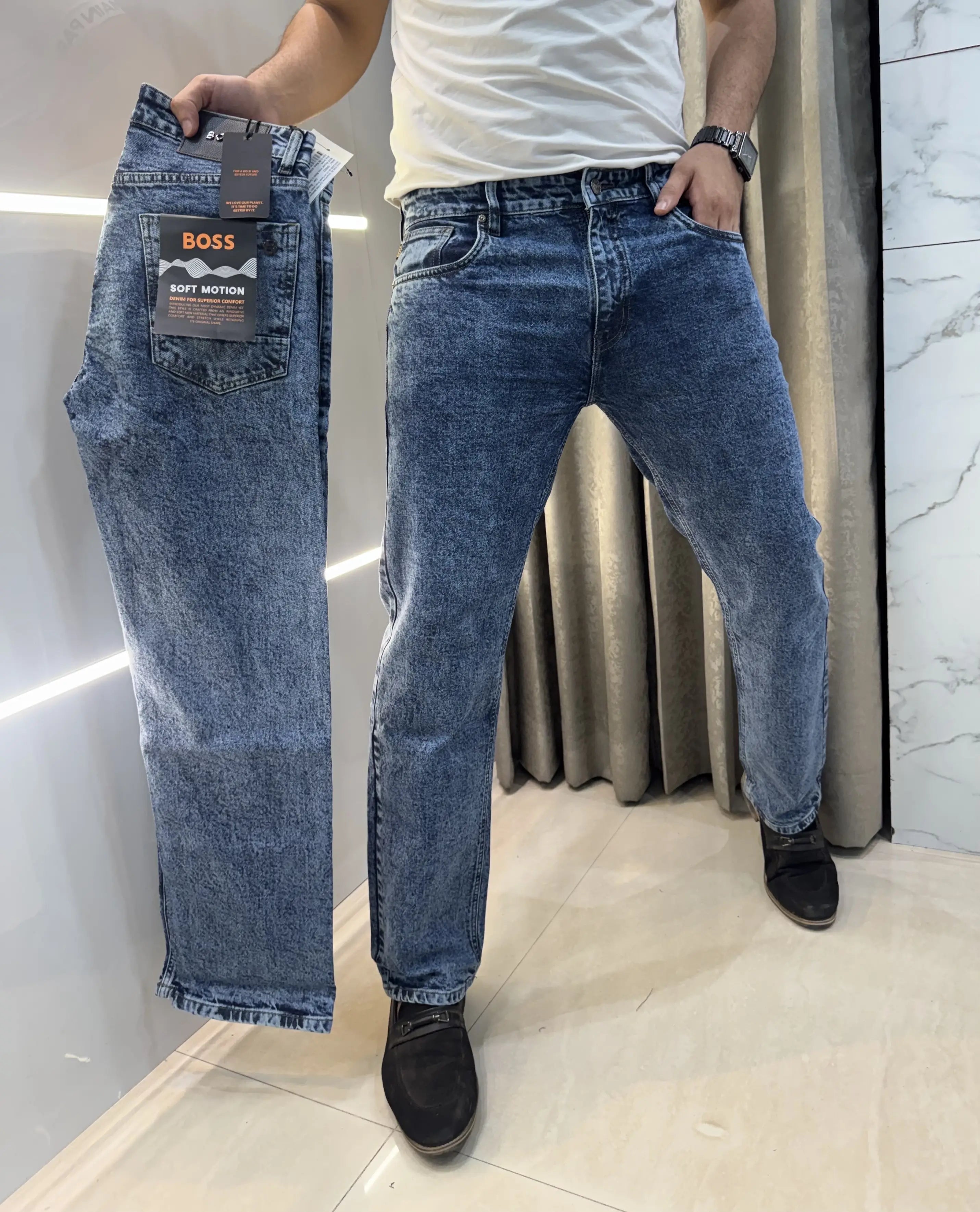 Hug o Bos s Blue Imported Classic Denim Main image