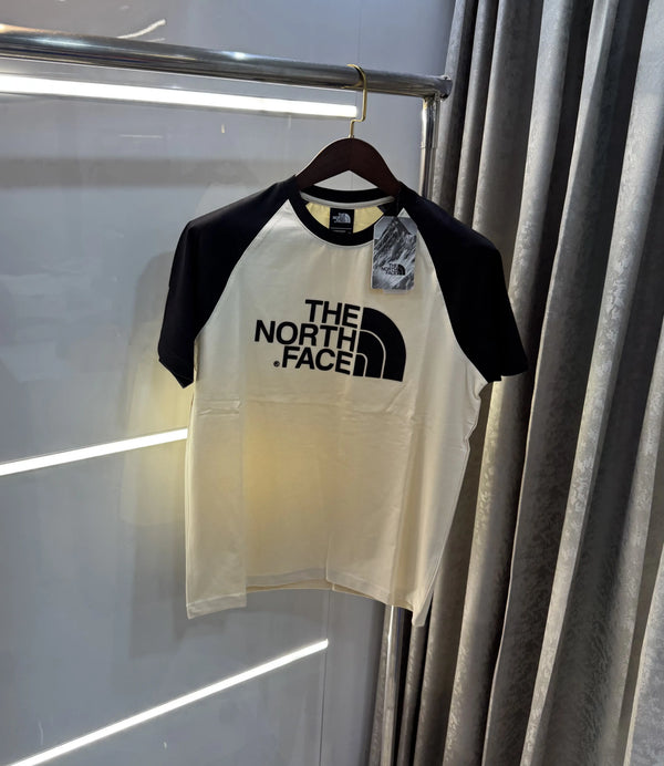 The North Face Cream Premium Oversized  T-Shirt