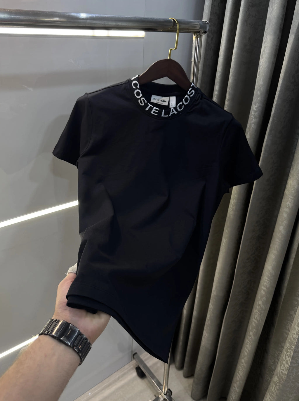 Lacoste Black Logo Work Premium T-Shirt