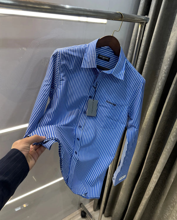 Balenciaga Blue Stripes Premium Shirt