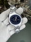 Nik e Silver Blue Metal Premium Watch