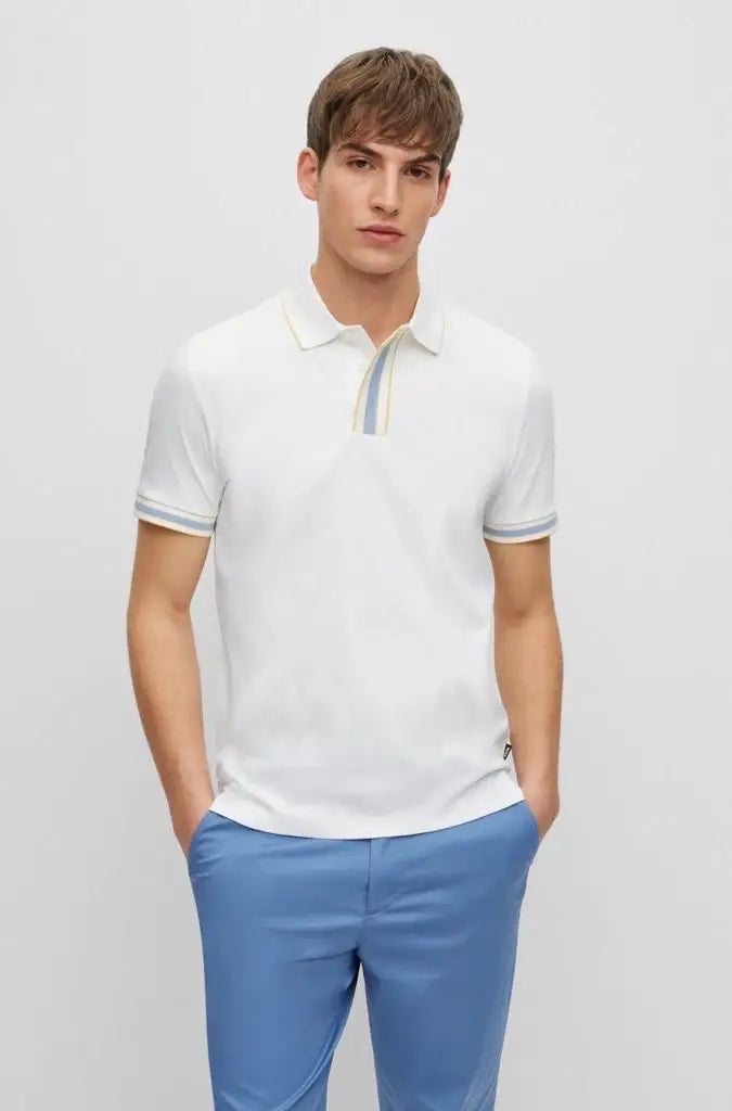 Hugo  Boss white Premium Polo T-shirt Main image