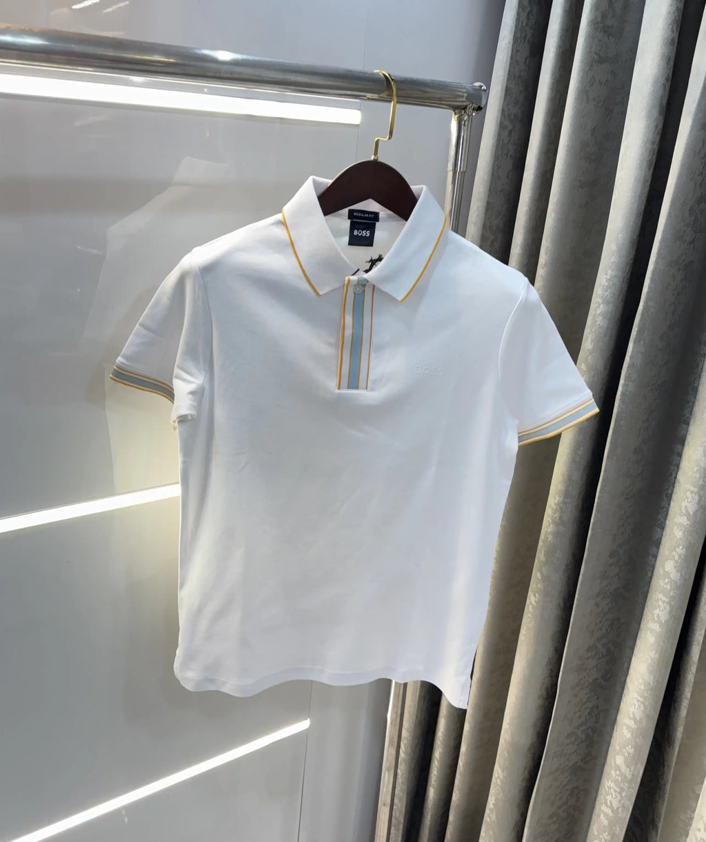 Hugo  Boss white Premium Polo T-shirt